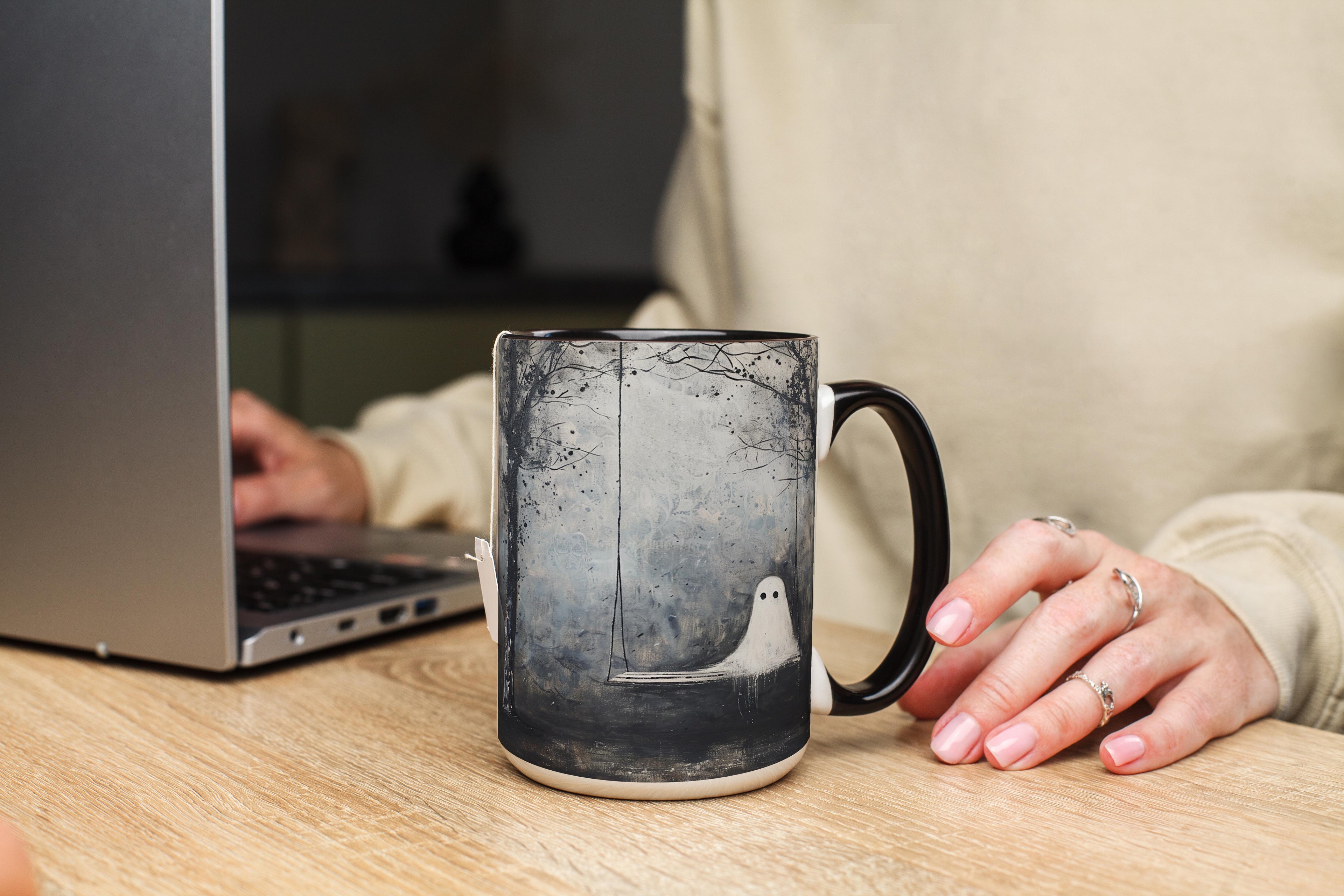 Ghosts on a Swing - Halloween Mug