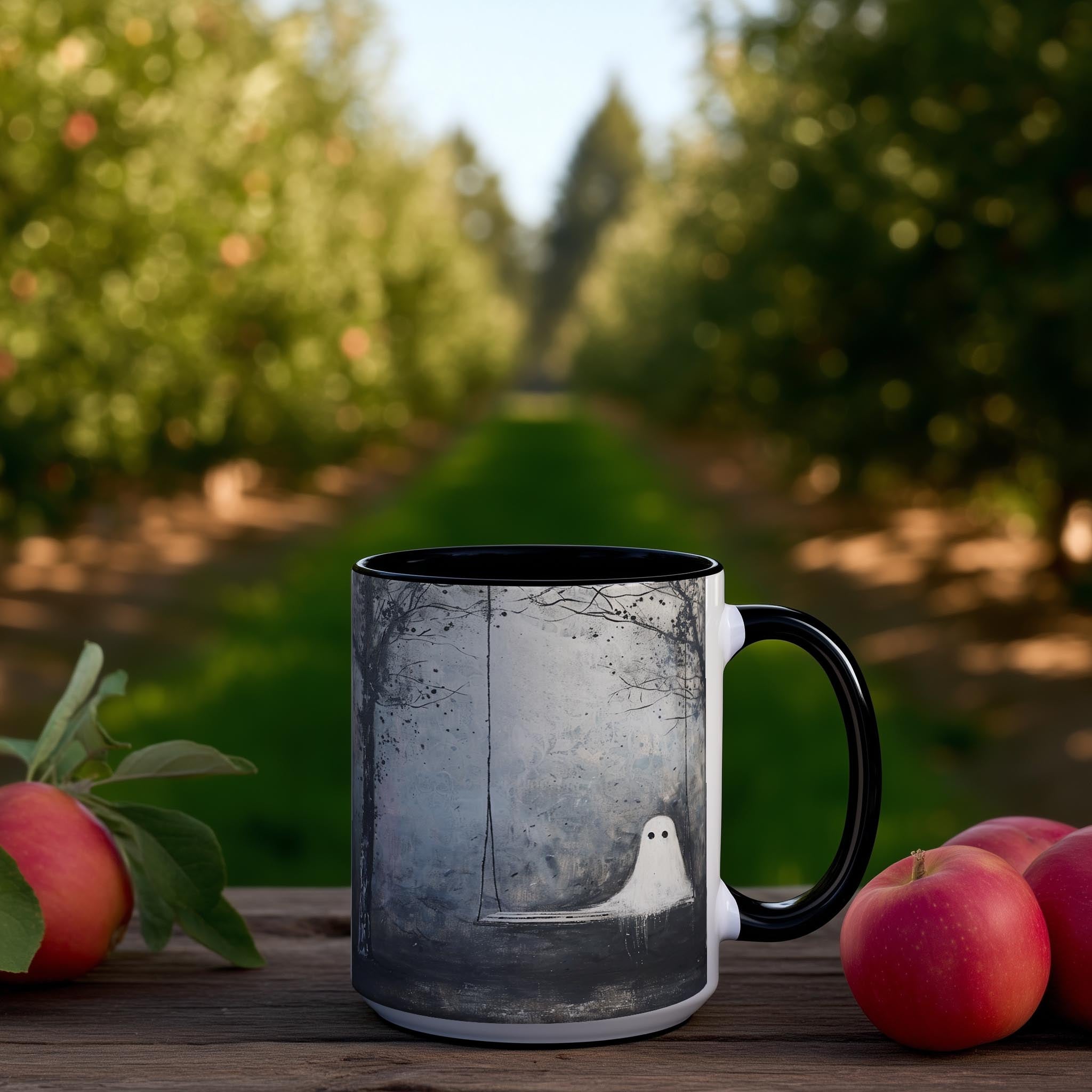 Ghosts on a Swing - Halloween Mug