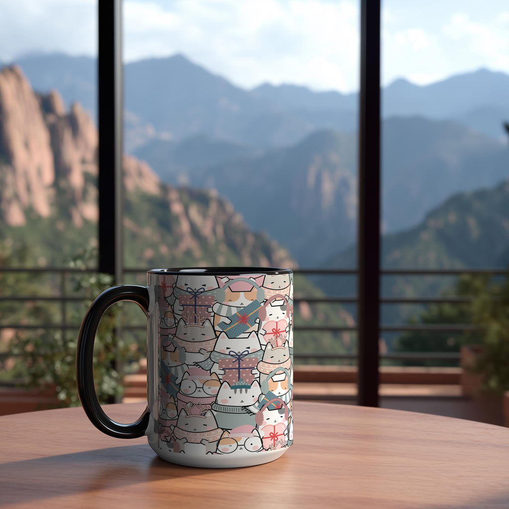 Christmas Ready Doodle Cats!  - Pet Lovers Mug