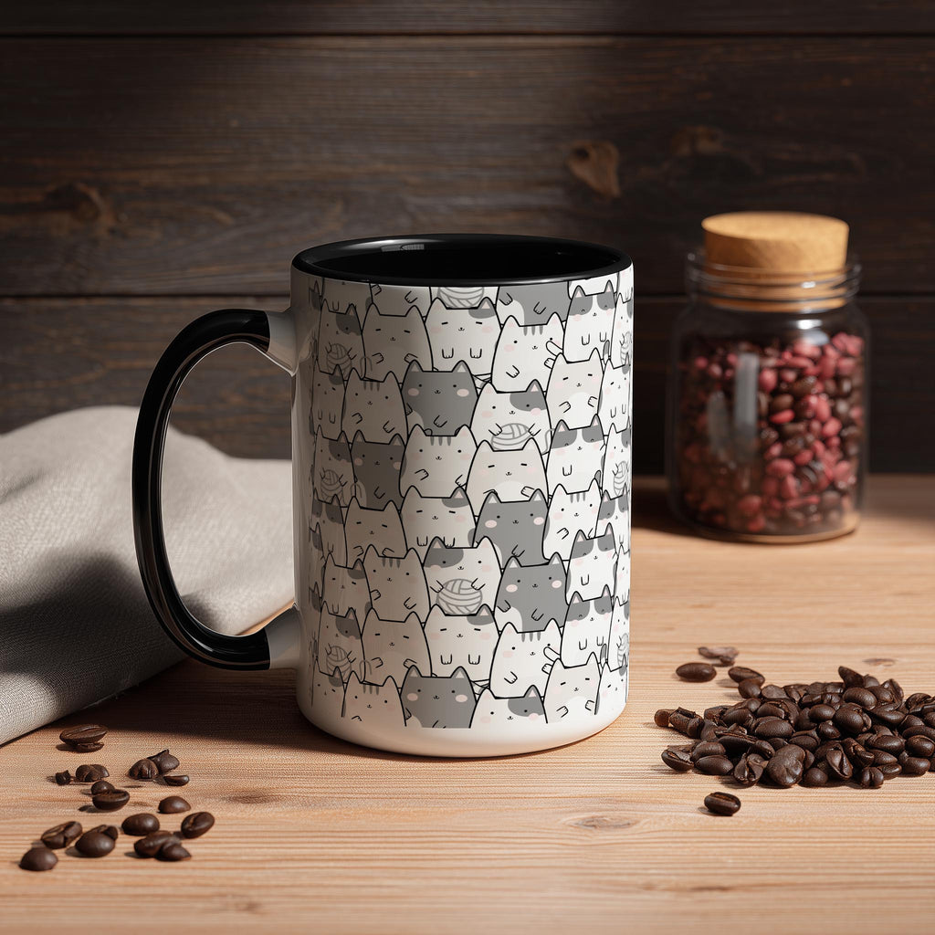 Doodle Cats with Yarn - Pet Lovers Mug