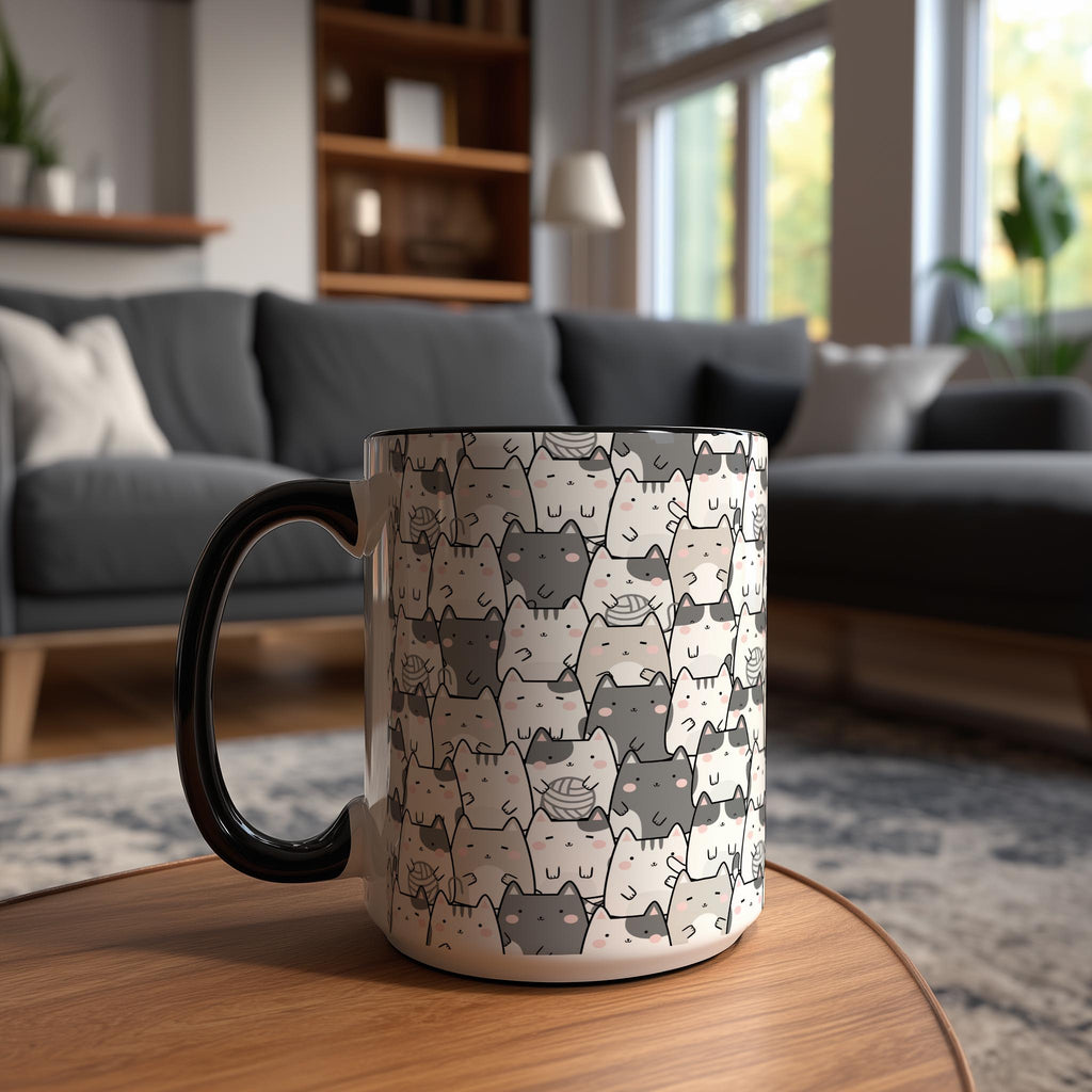 Doodle Cats with Yarn - Pet Lovers Mug