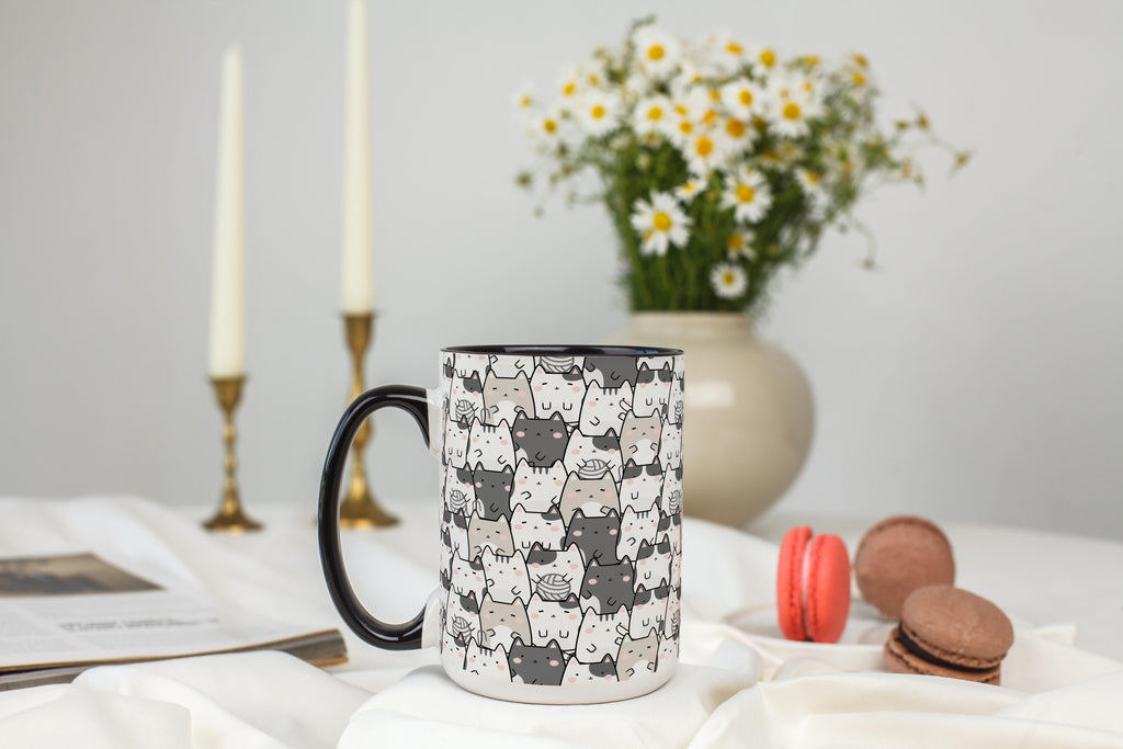 Doodle Cats with Yarn - Pet Lovers Mug