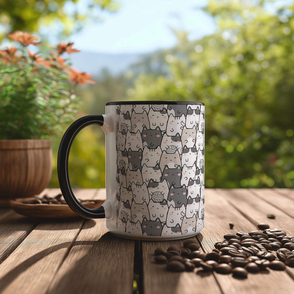 Doodle Cats with Yarn - Pet Lovers Mug