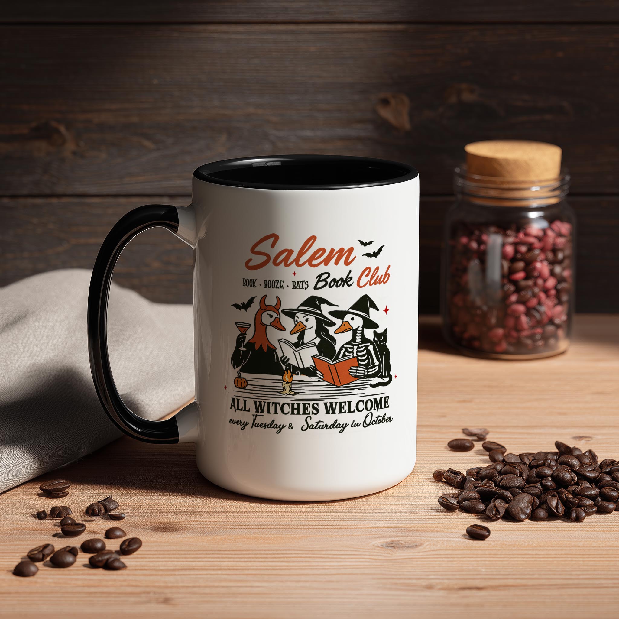 Salem Book Club - All Witches Welcome - Halloween Mug
