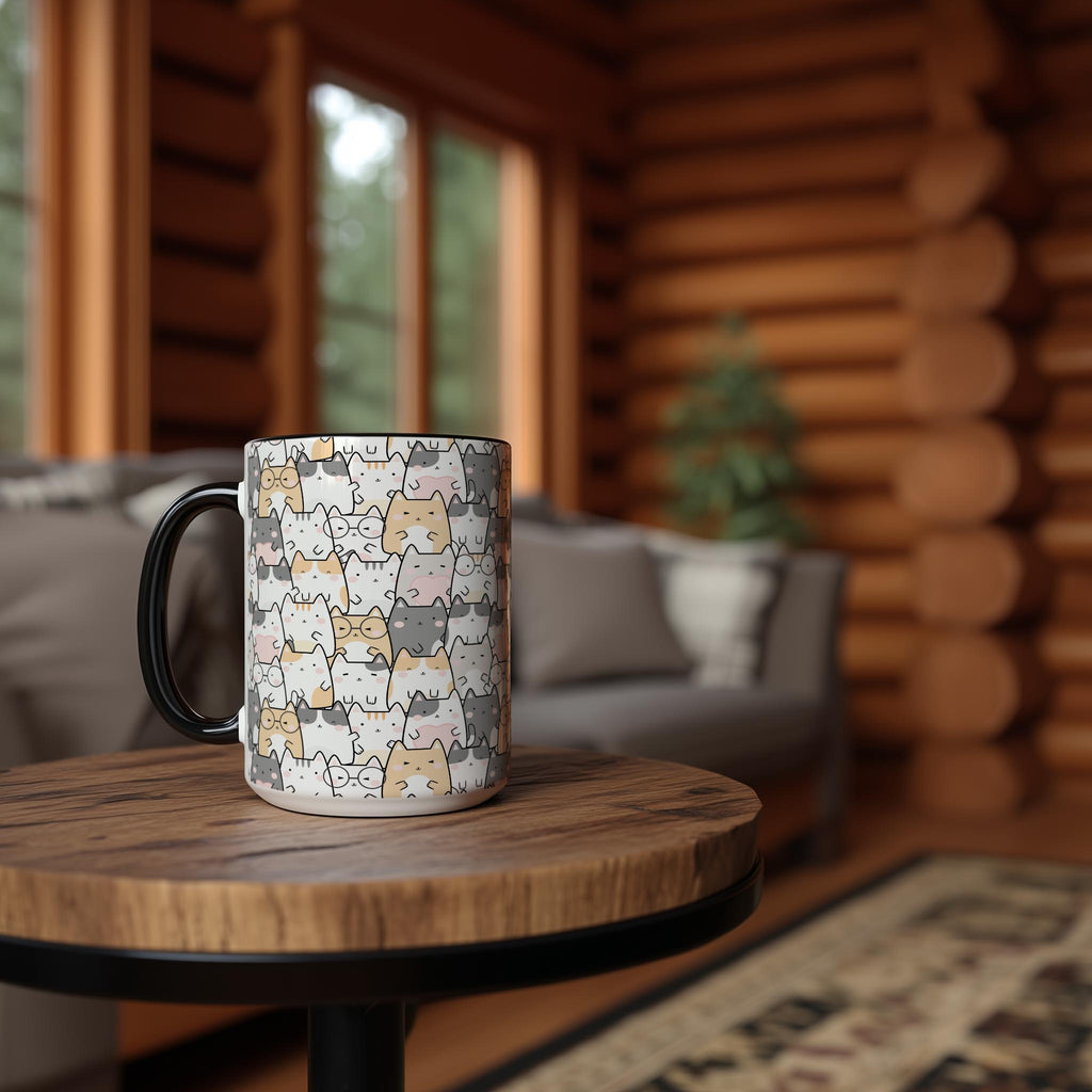 Doodle cat Crowd - Pet Lovers Mug