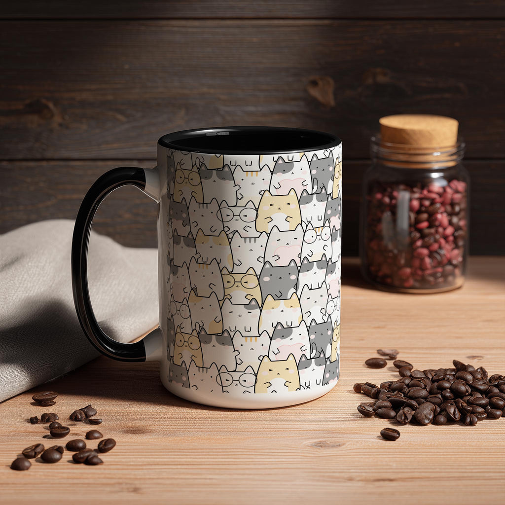 Doodle cat Crowd - Pet Lovers Mug