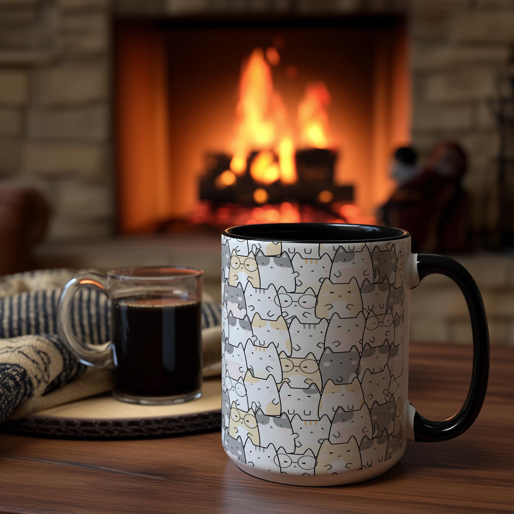 Doodle cat Crowd - Pet Lovers Mug