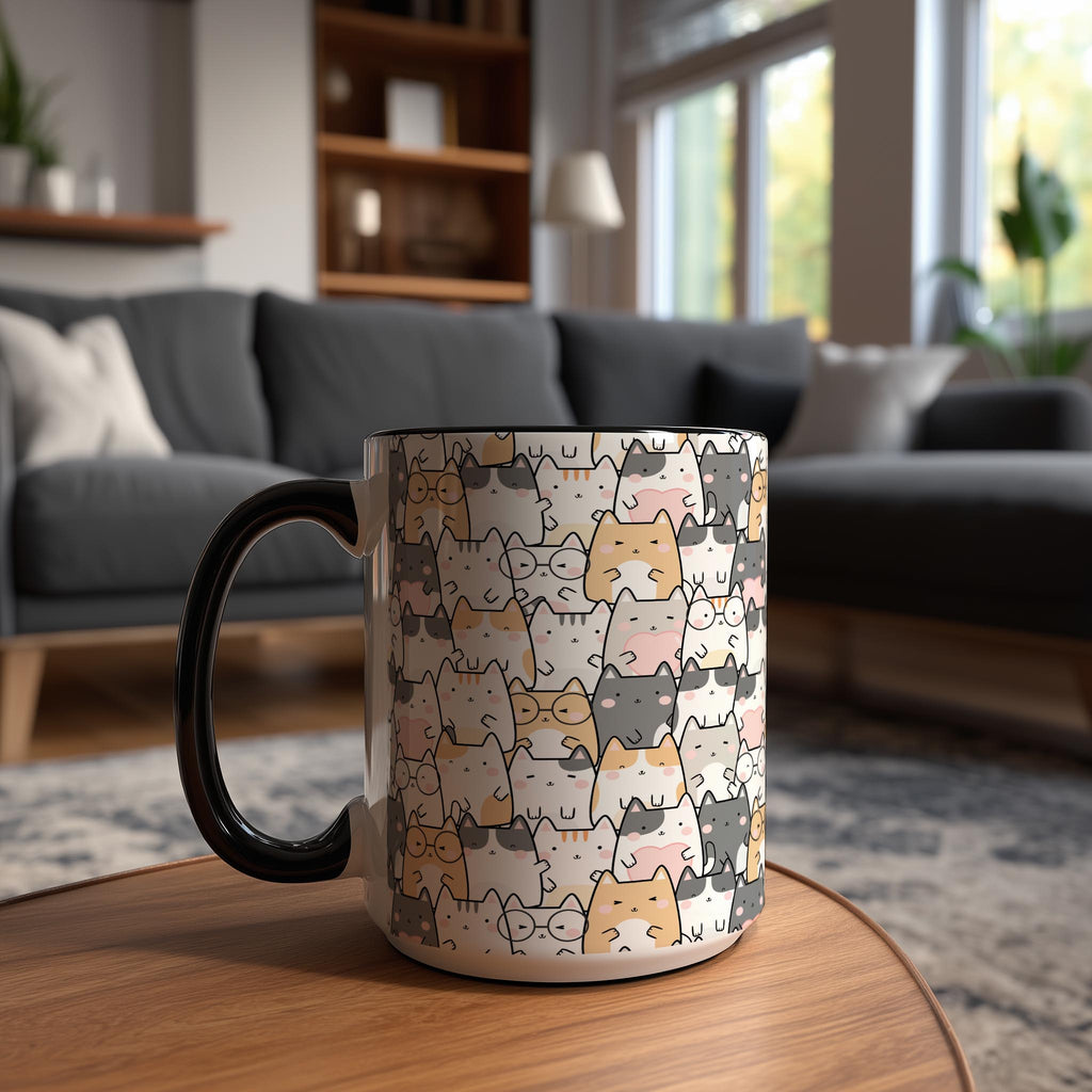 Doodle cat Crowd - Pet Lovers Mug