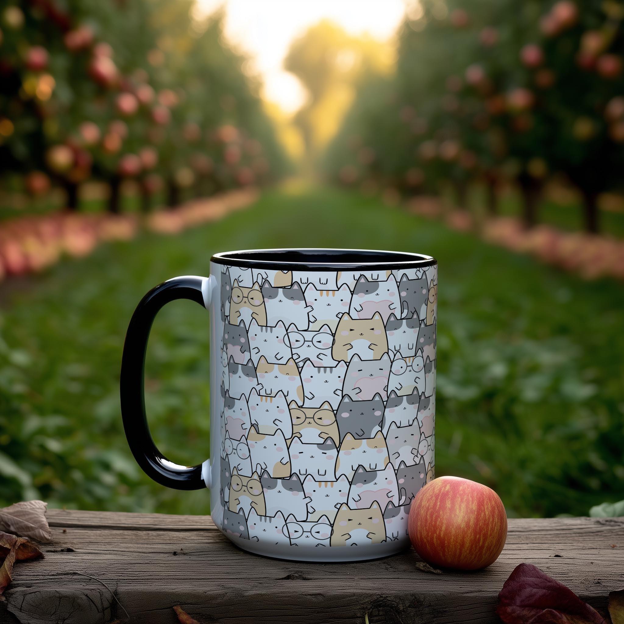 Doodle cat Crowd - Pet Lovers Mug