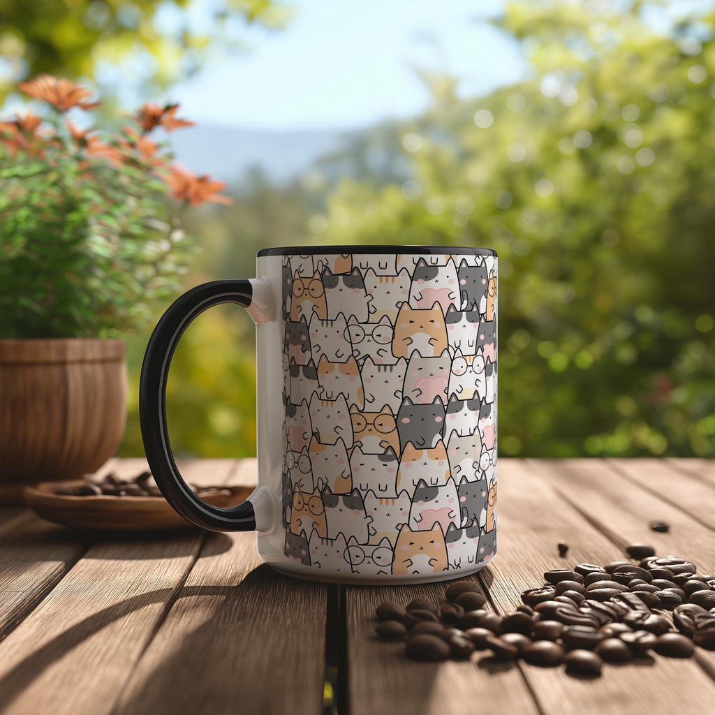 Doodle cat Crowd - Pet Lovers Mug