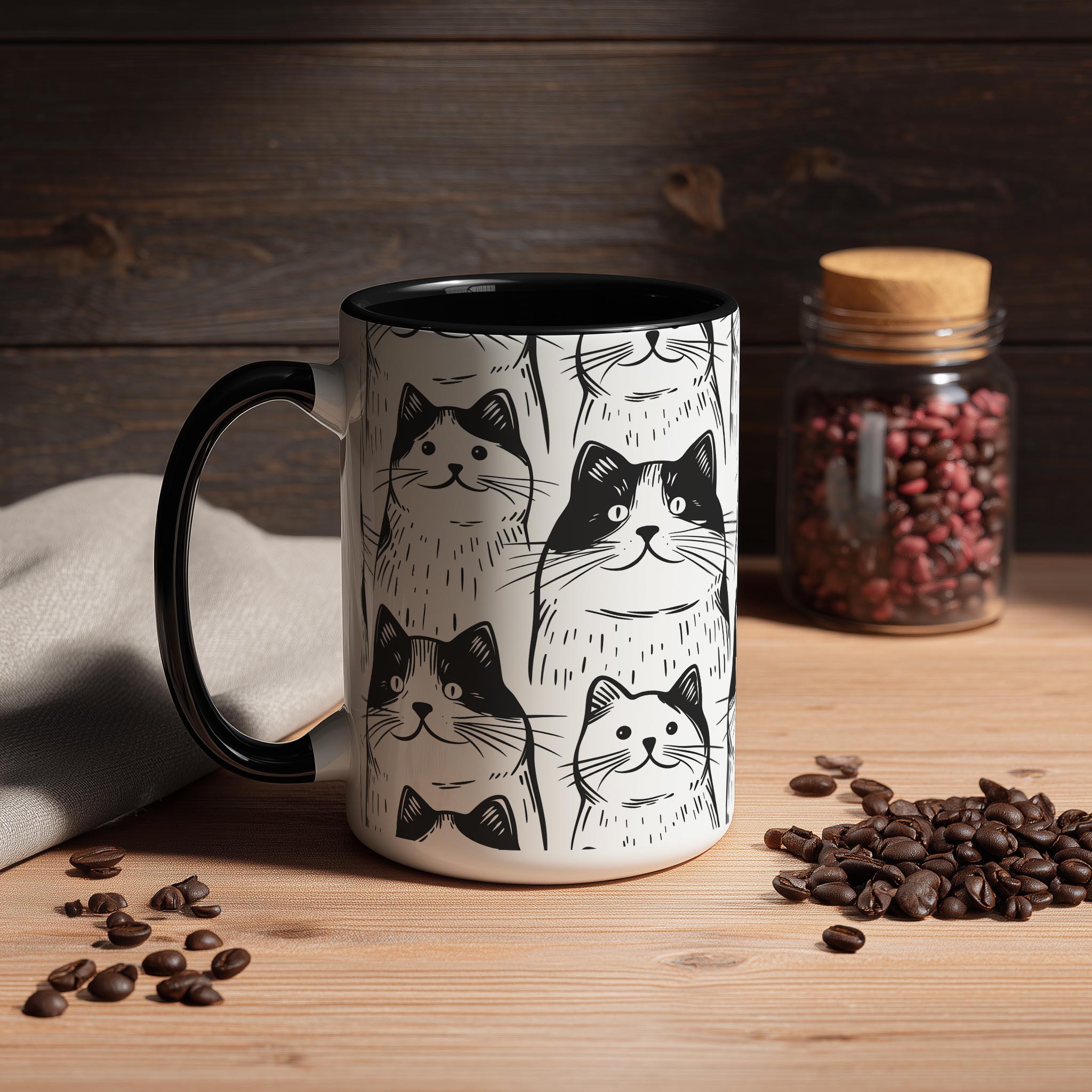 Chonky Cat Pattern - Pet Lovers Mug