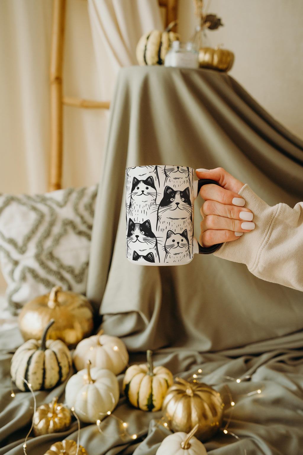 Chonky Cat Pattern - Pet Lovers Mug