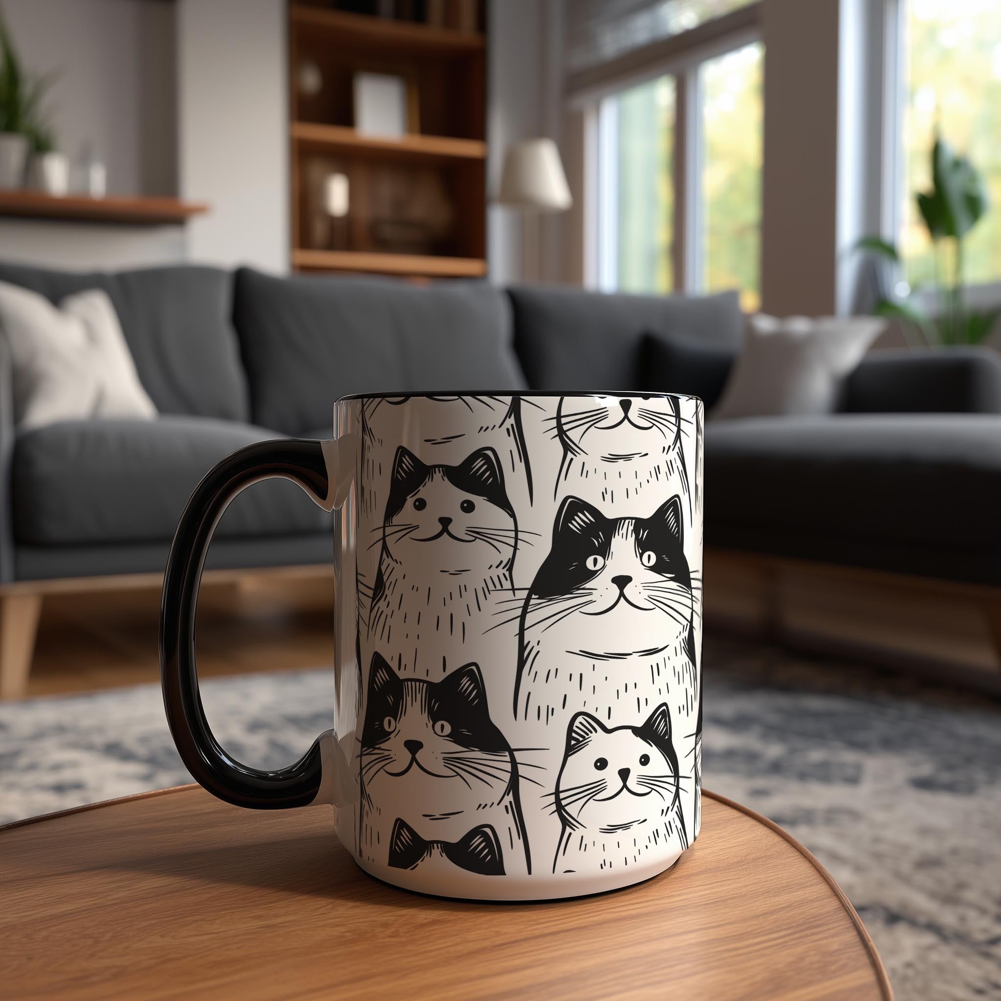 Chonky Cat Pattern - Pet Lovers Mug