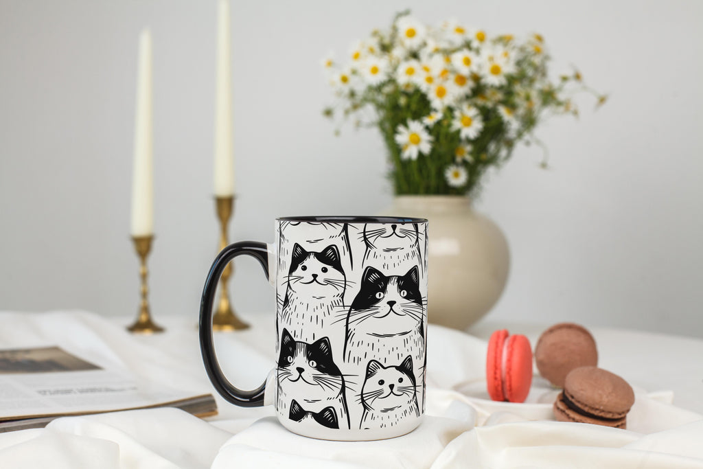 Chonky Cat Pattern - Pet Lovers Mug