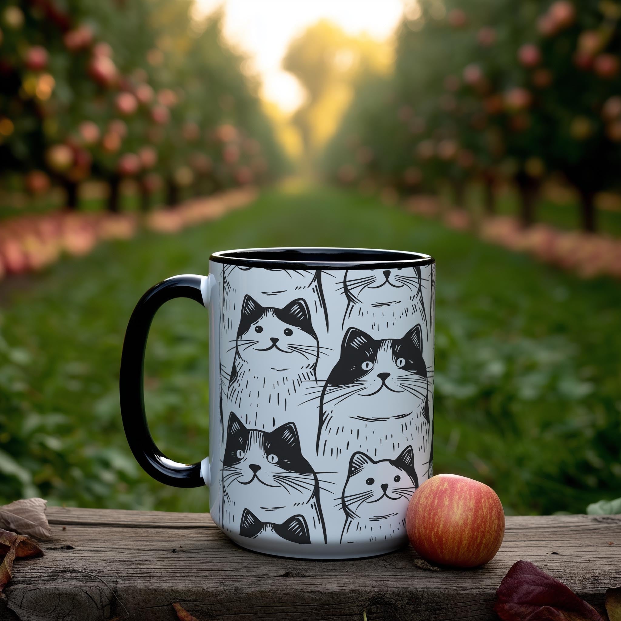 Chonky Cat Pattern - Pet Lovers Mug