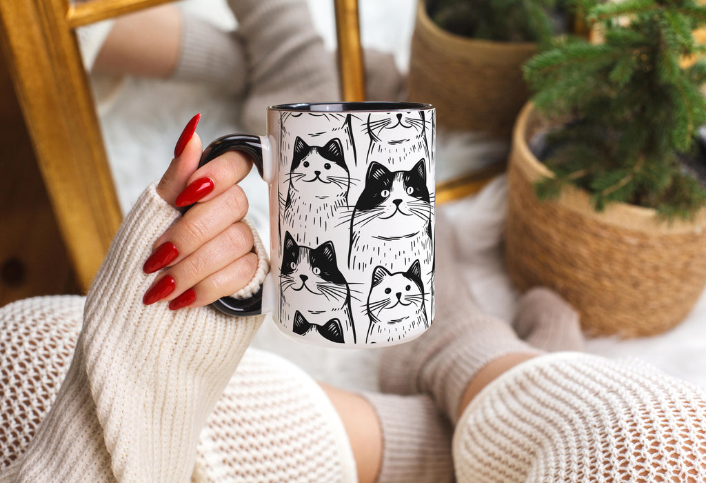 Chonky Cat Pattern - Pet Lovers Mug