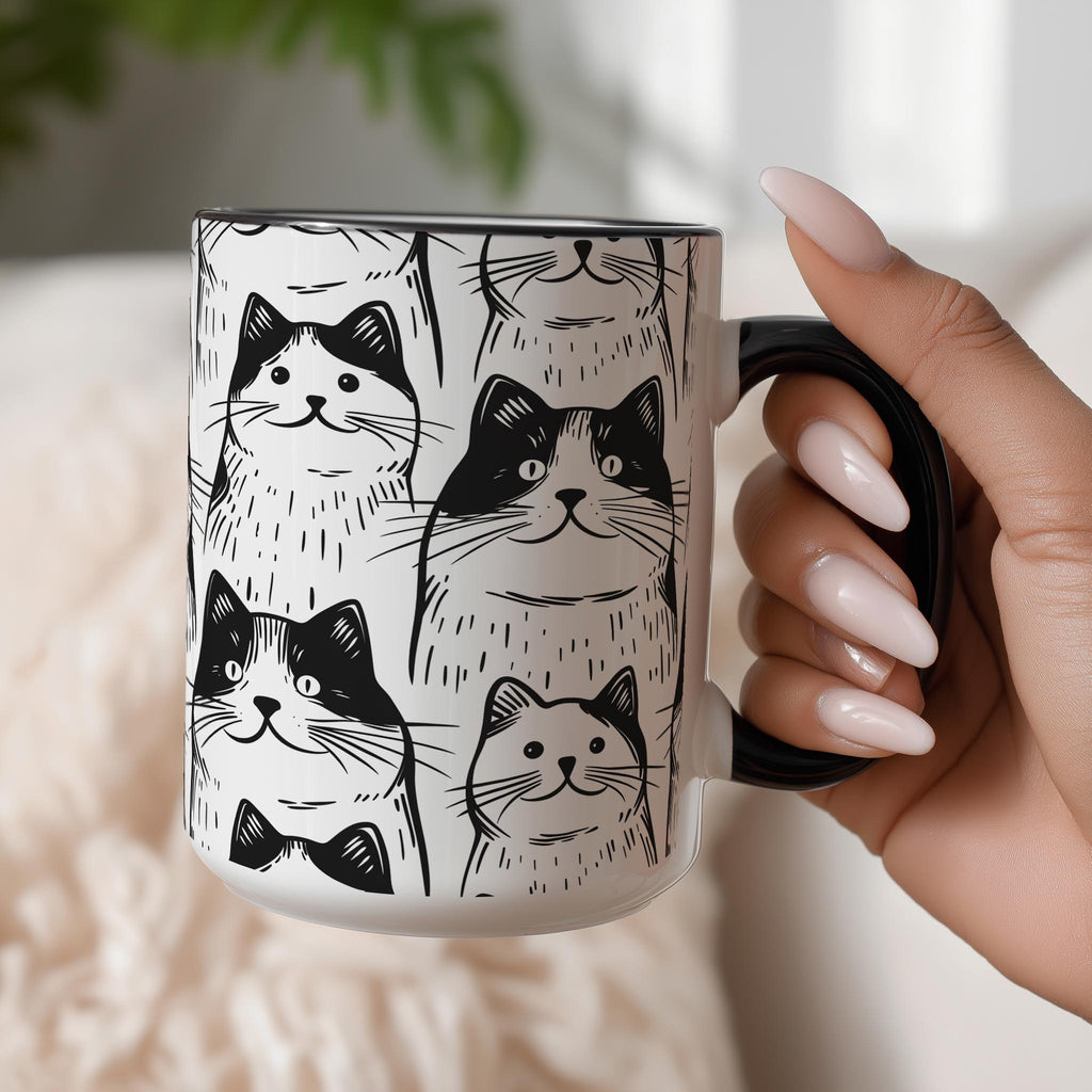 Chonky Cat Pattern - Pet Lovers Mug