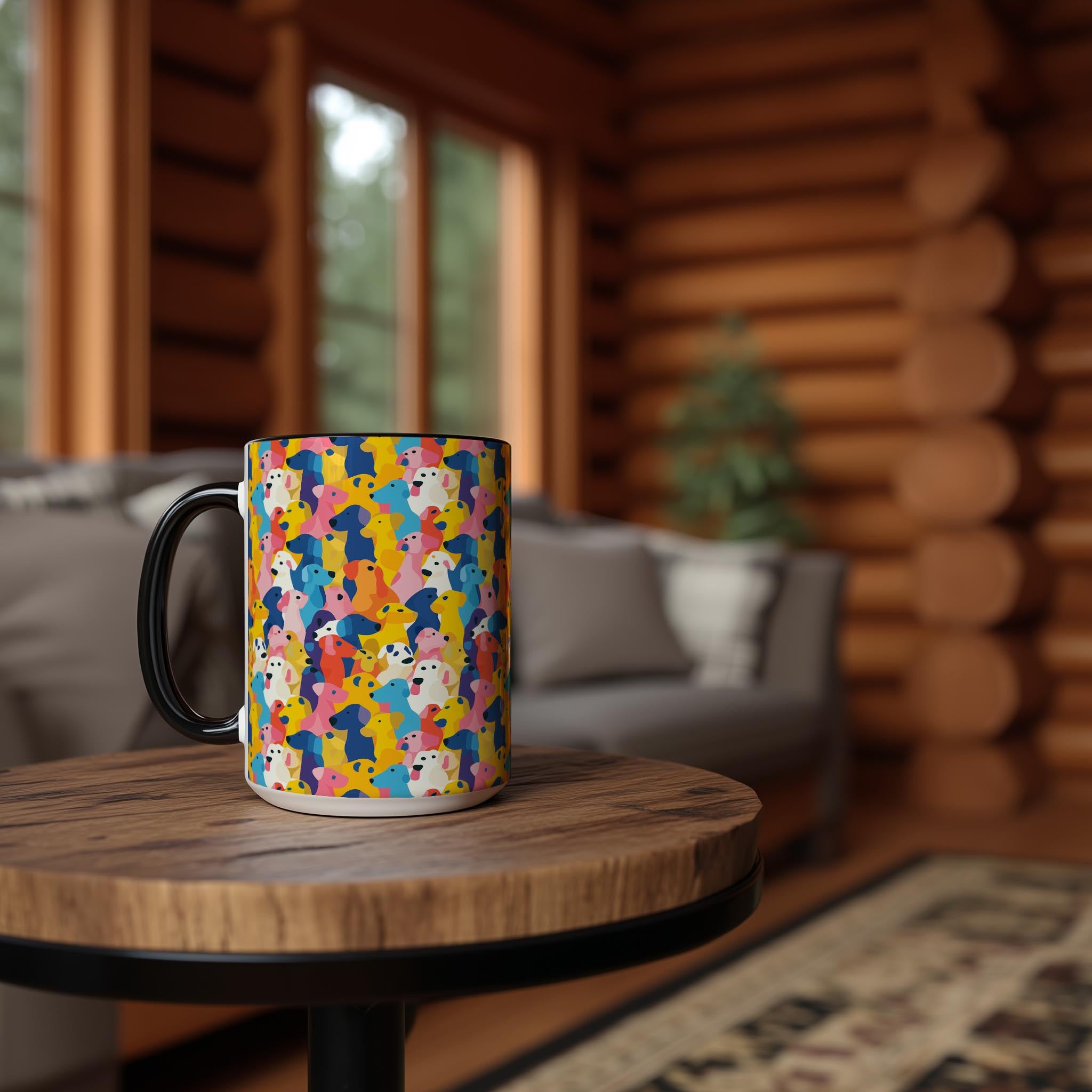 Abstract Dog Blobs Pattern - Pet Lovers Mug