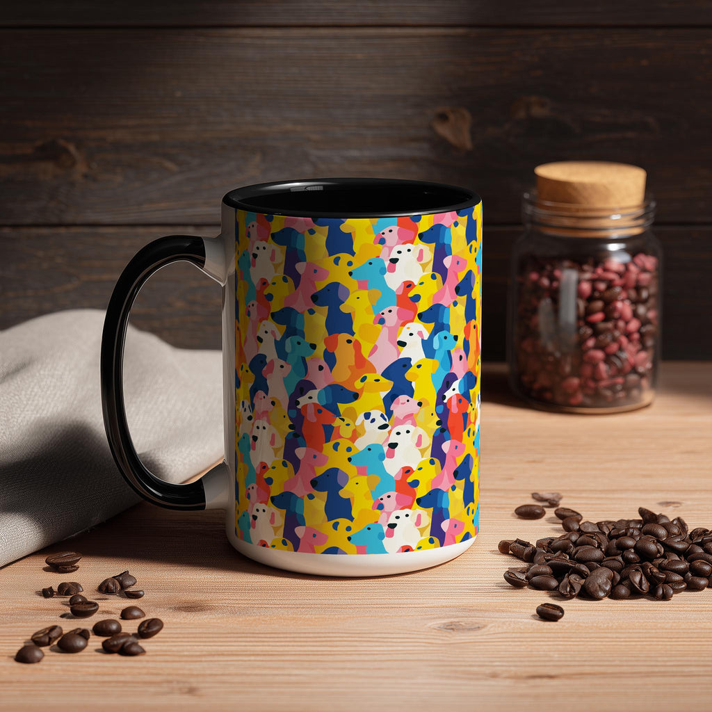 Abstract Dog Blobs Pattern - Pet Lovers Mug