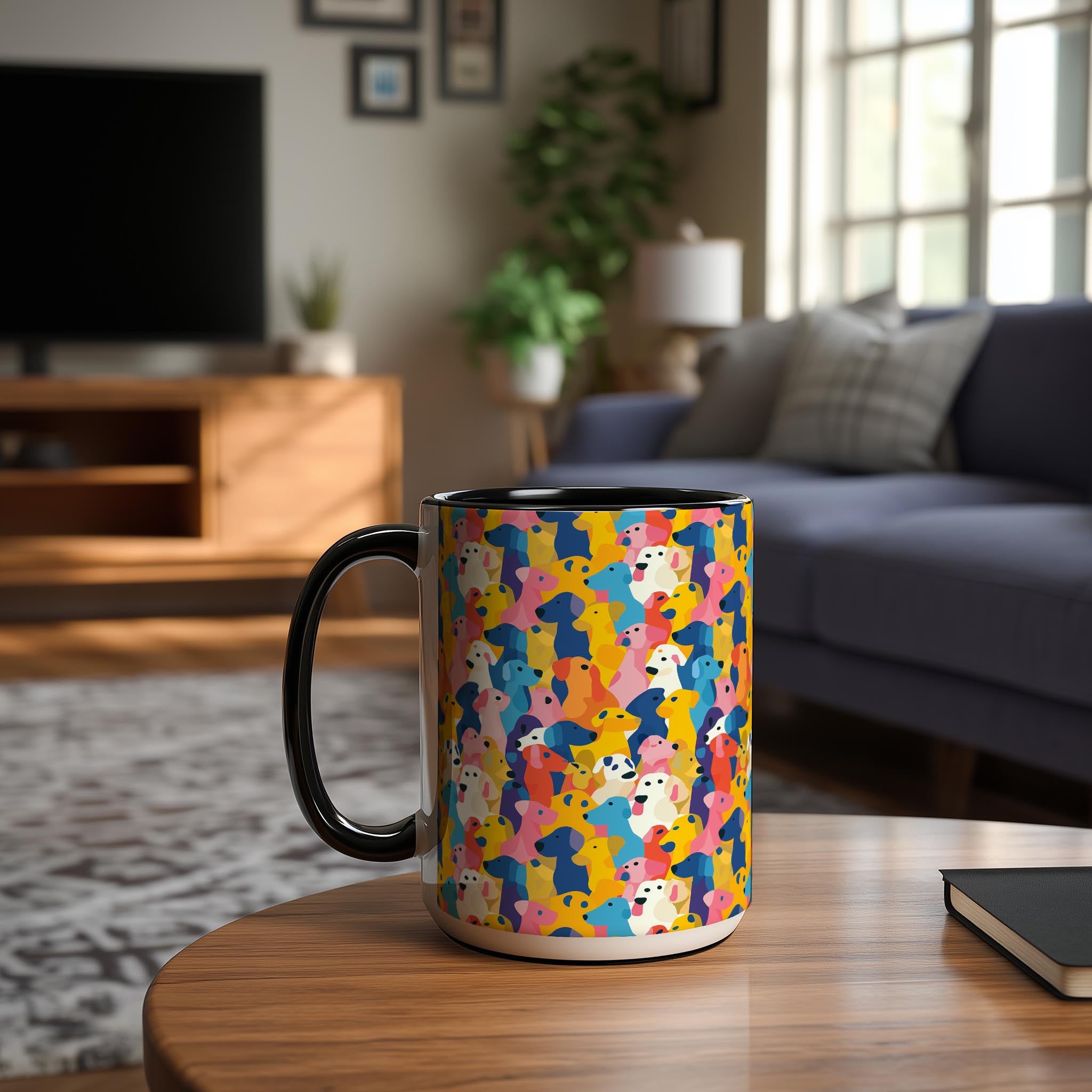 Abstract Dog Blobs Pattern - Pet Lovers Mug