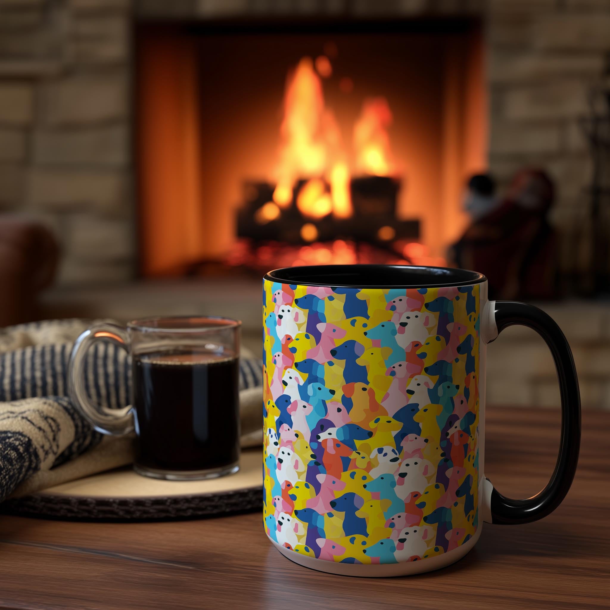 Abstract Dog Blobs Pattern - Pet Lovers Mug