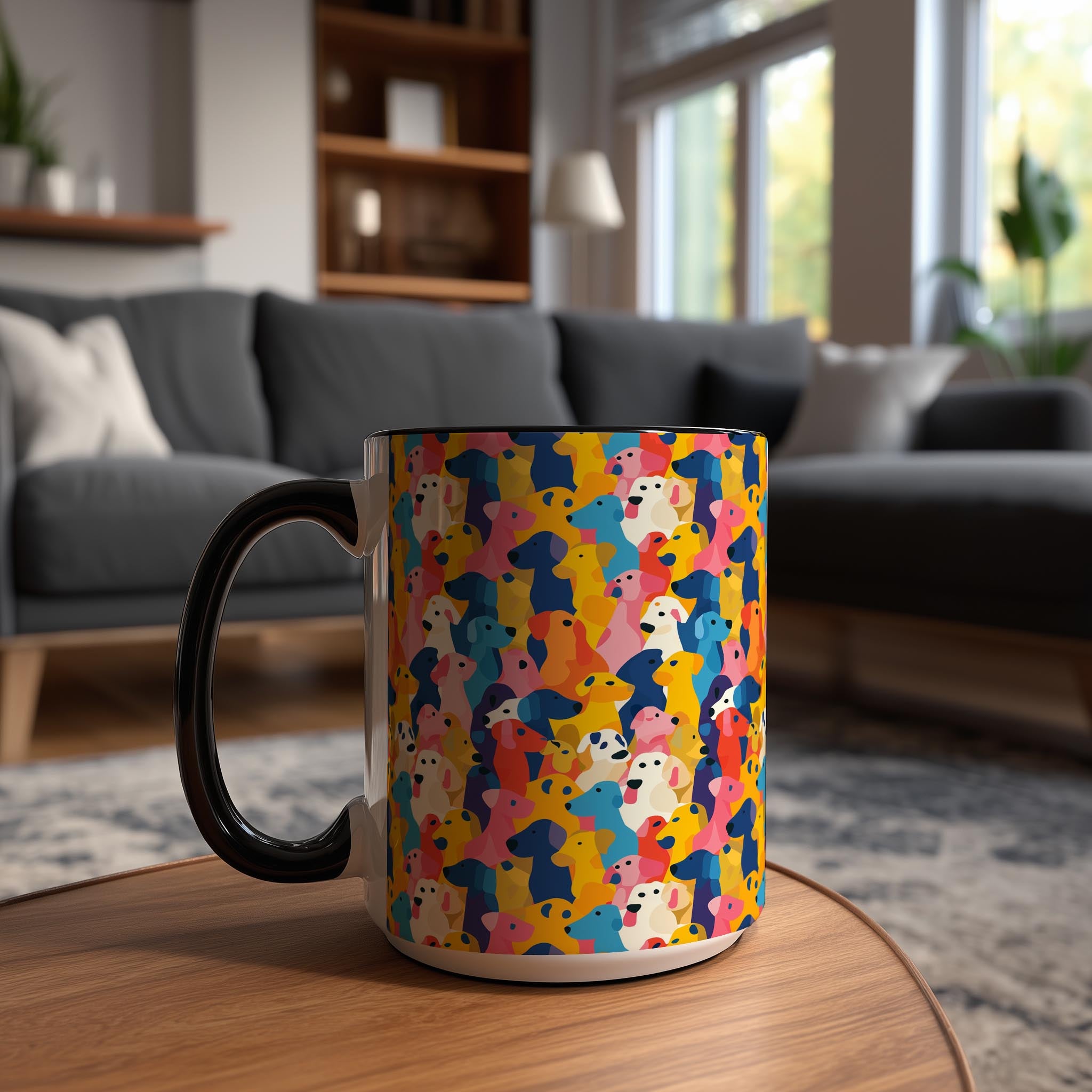 Abstract Dog Blobs Pattern - Pet Lovers Mug