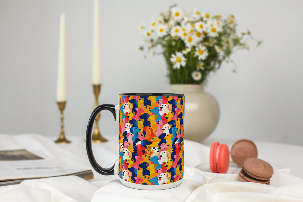 Abstract Dog Blobs Pattern - Pet Lovers Mug