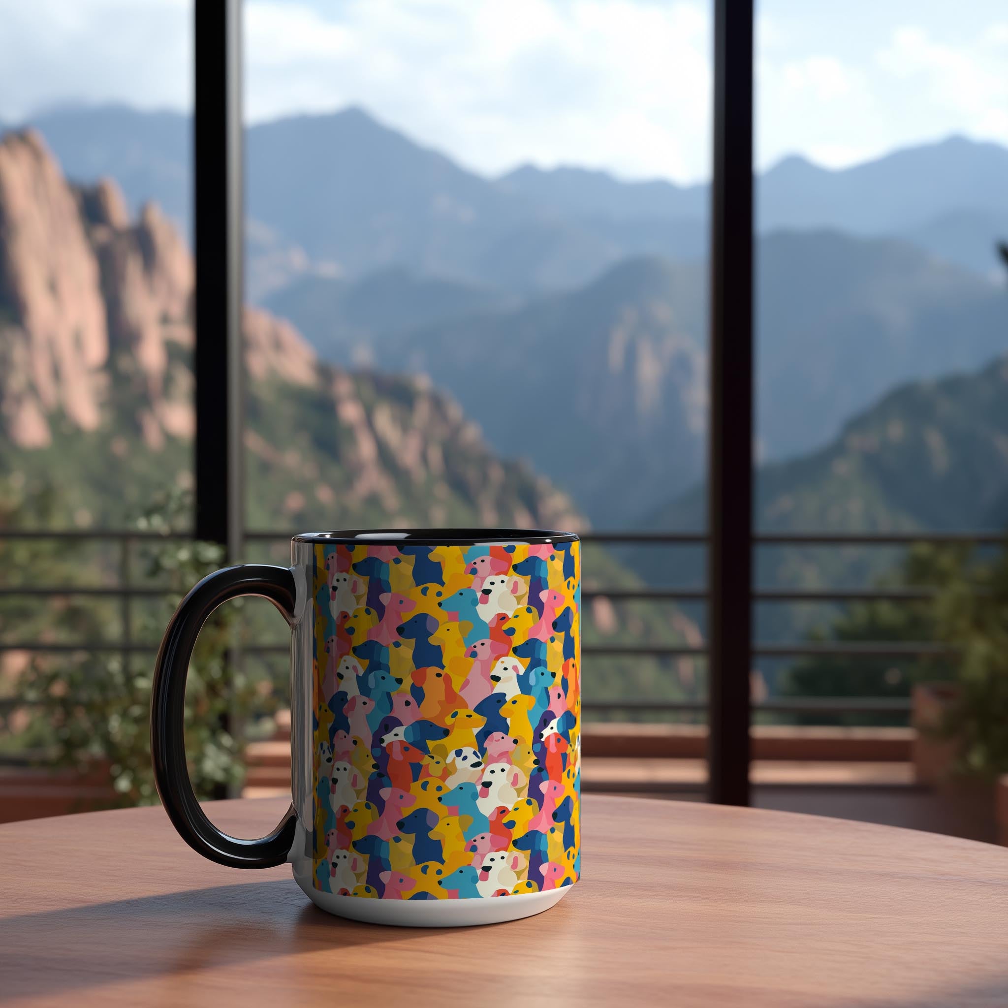 Abstract Dog Blobs Pattern - Pet Lovers Mug