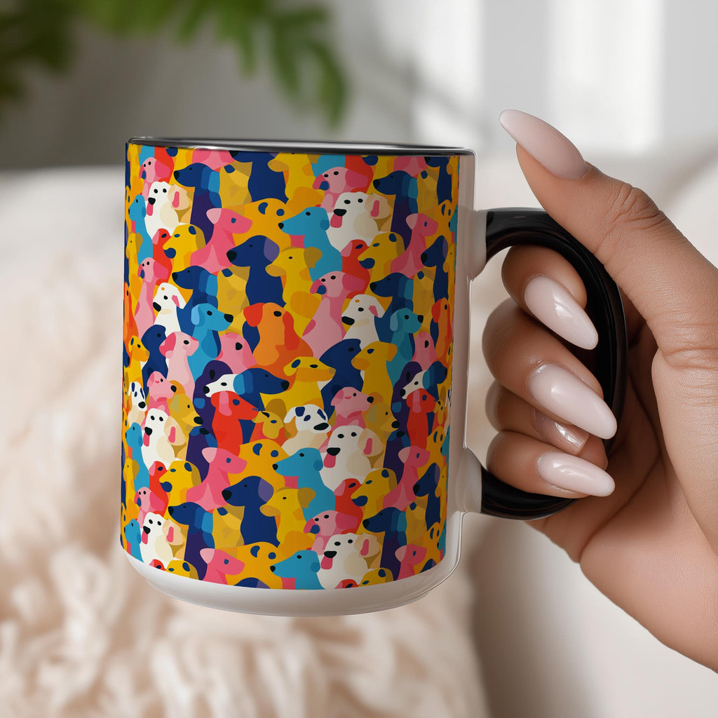 Abstract Dog Blobs Pattern - Pet Lovers Mug