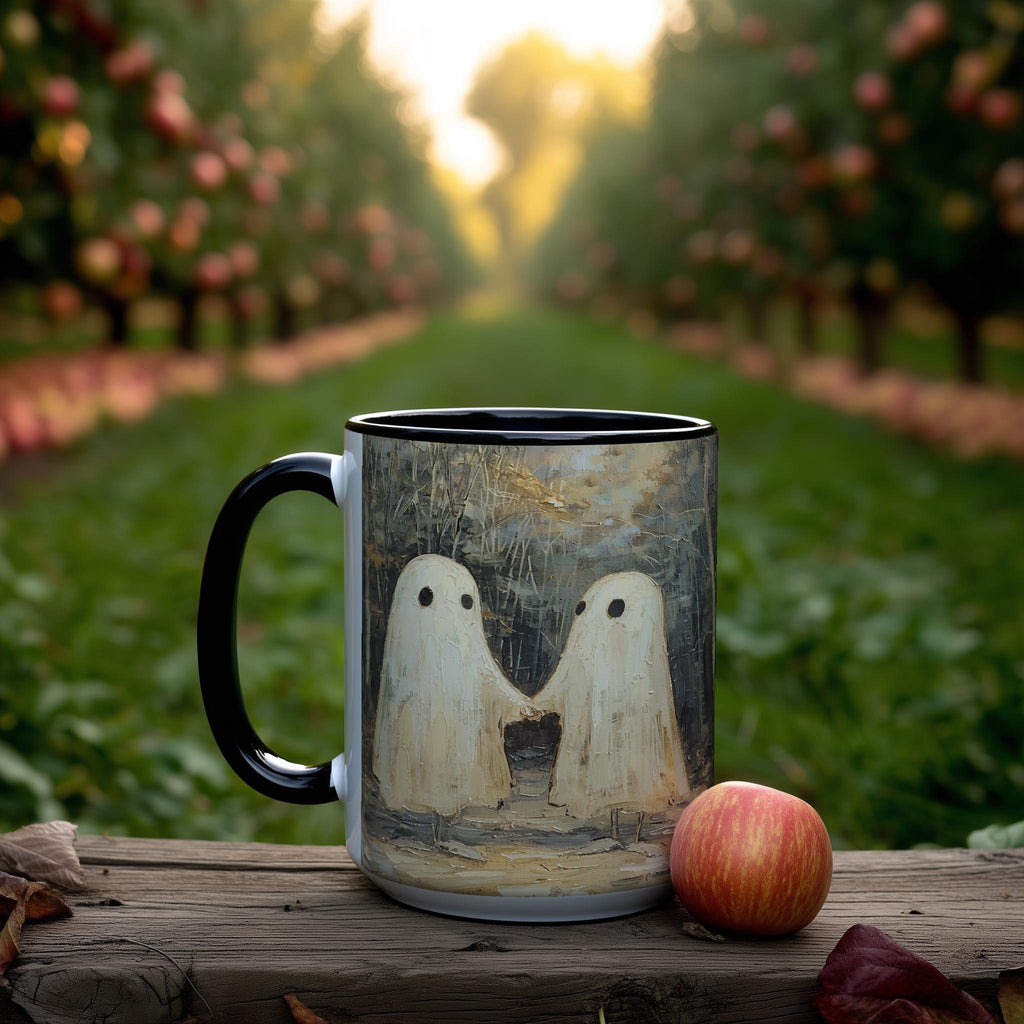 Oil Painting Ghosts holding Hands - Halloween Mug