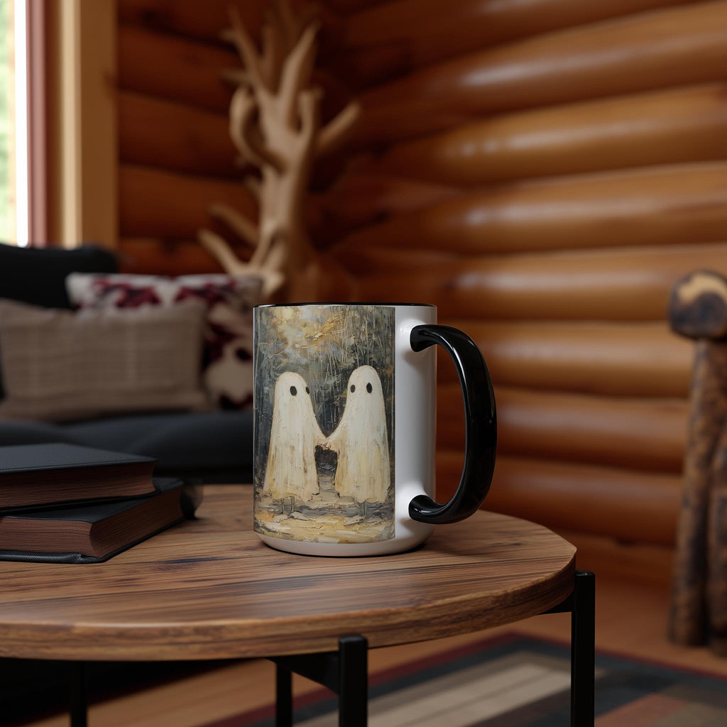 Oil Painting Ghosts holding Hands - Halloween Mug