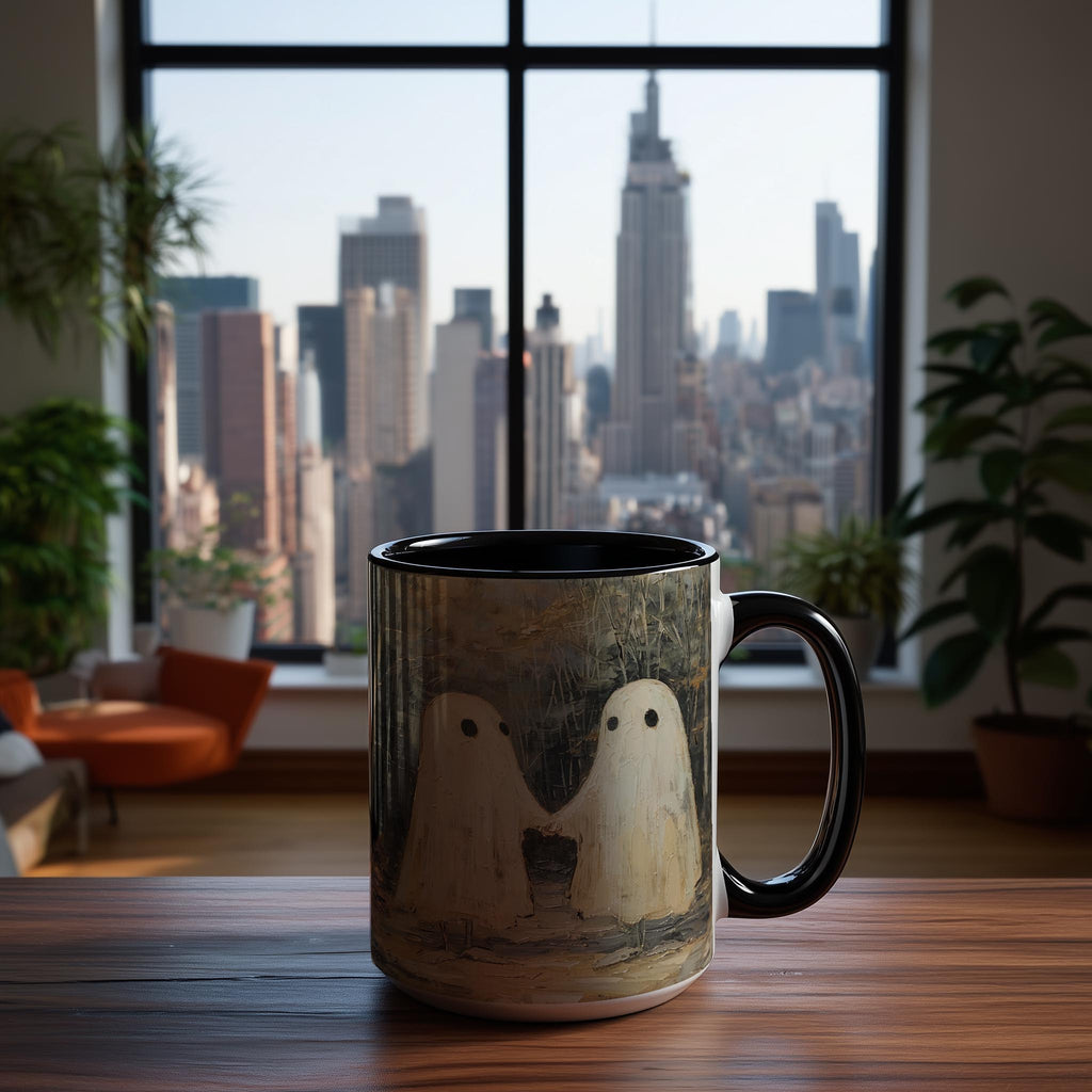 Oil Painting Ghosts holding Hands - Halloween Mug