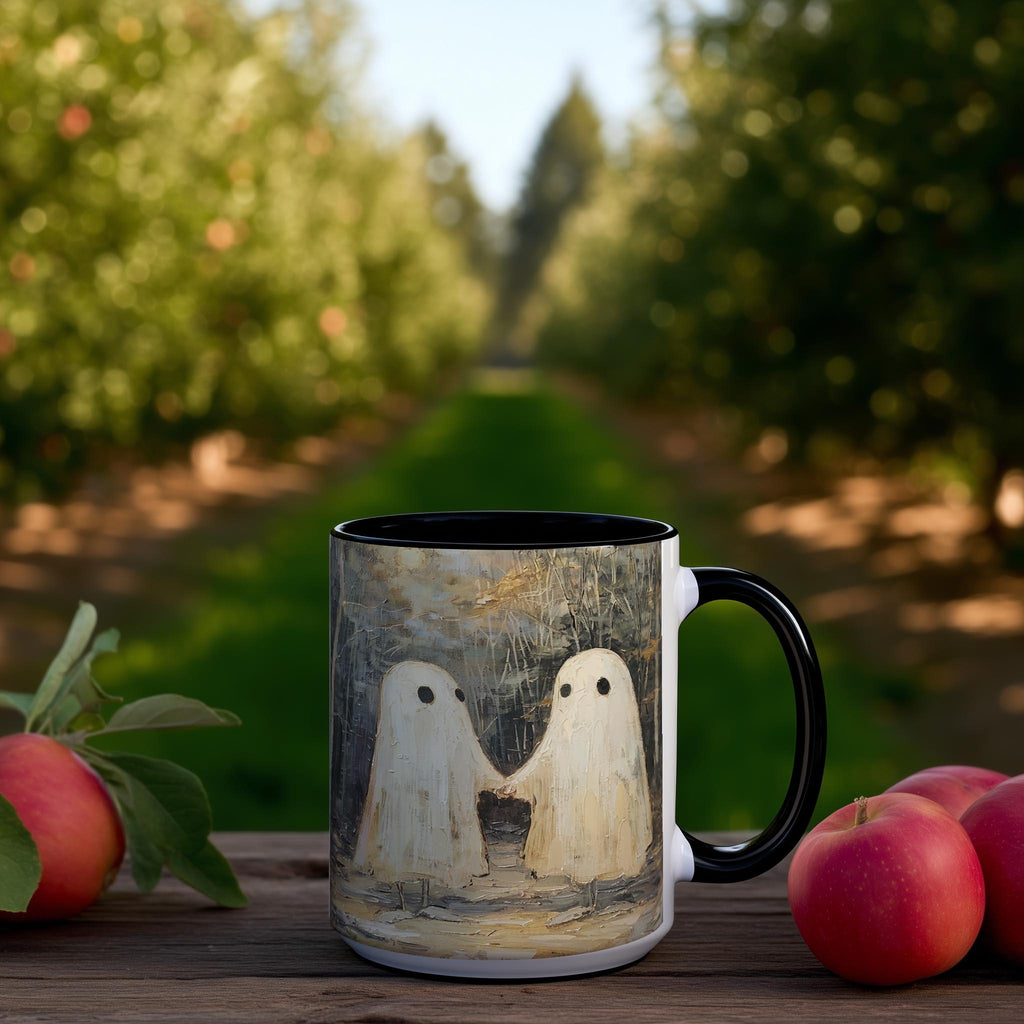 Oil Painting Ghosts holding Hands - Halloween Mug