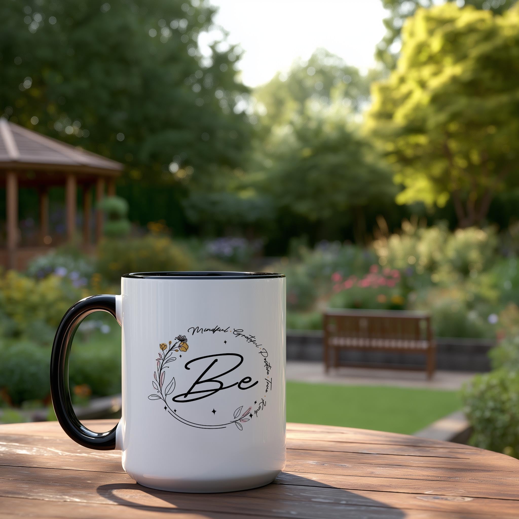 Be Mindful. Grateful. Positive. True. Kind. Affirmation and Motivation Mug