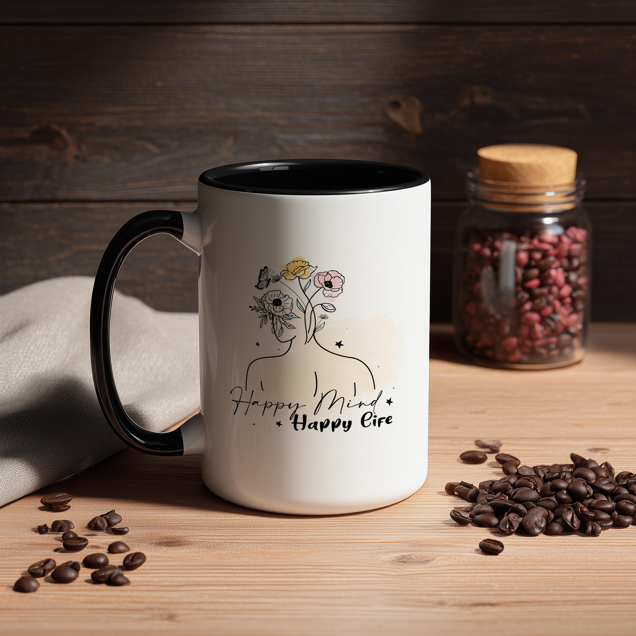 Happy Mind, Happy Life - Affirmation Mug