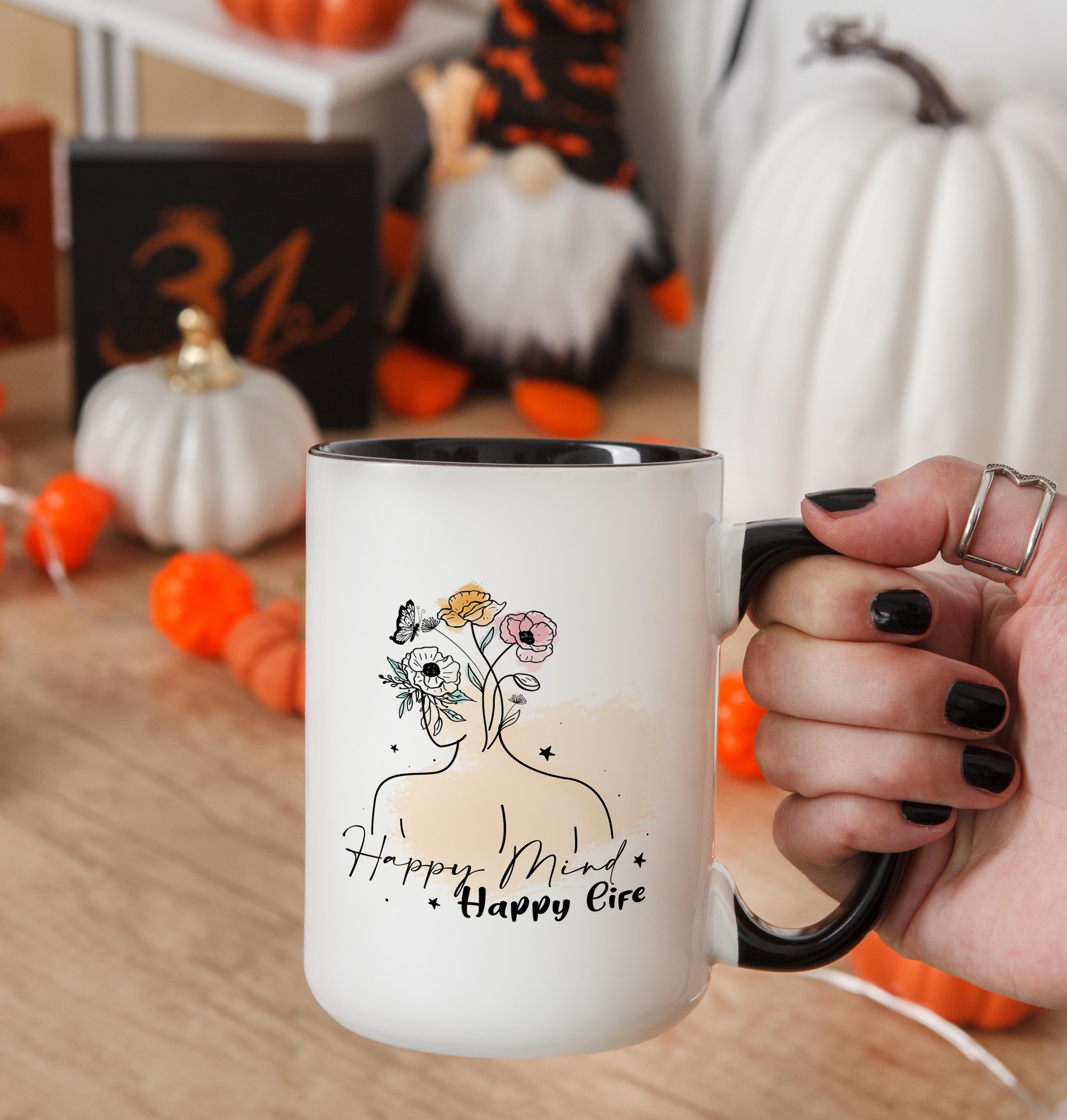 Happy Mind, Happy Life - Affirmation Mug