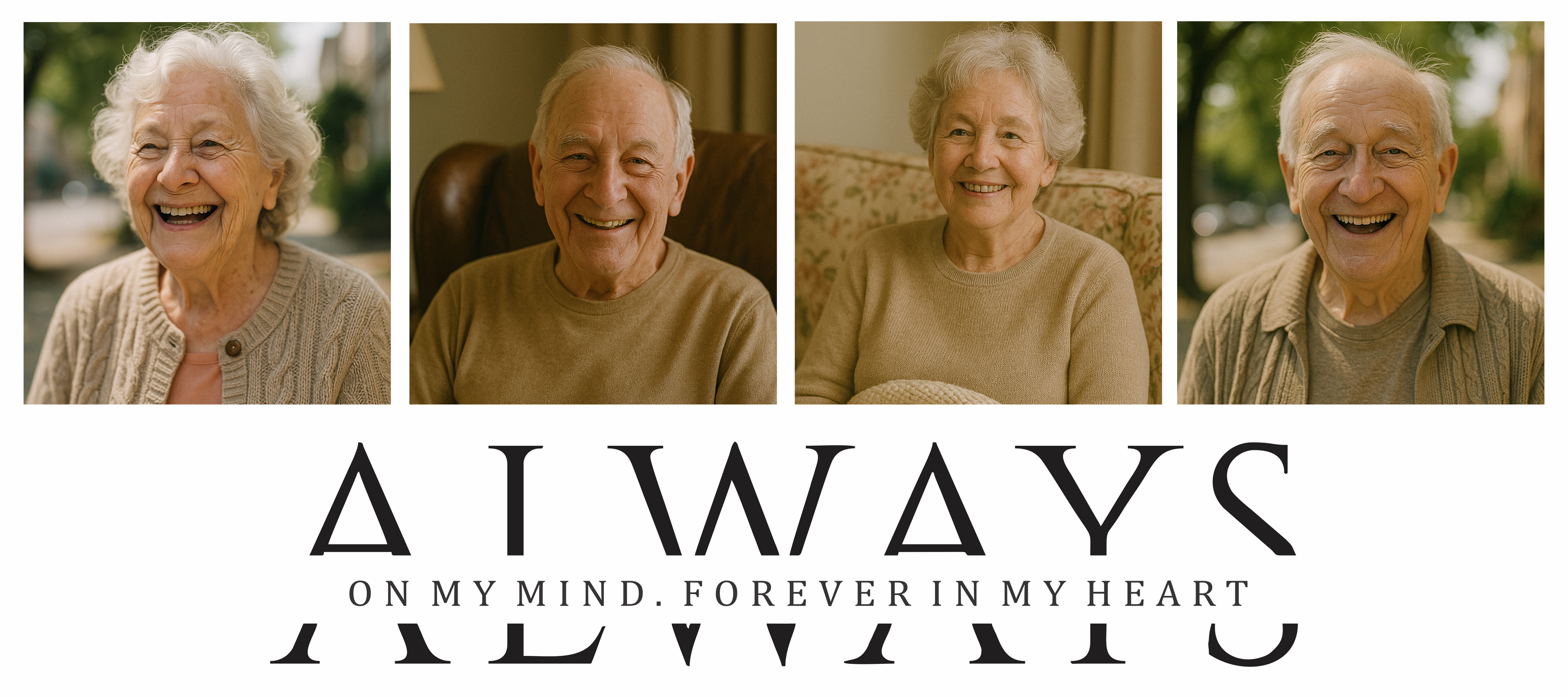 Customizable 4 Photo Mug - Always - On My Mind. Forever In My Heart.