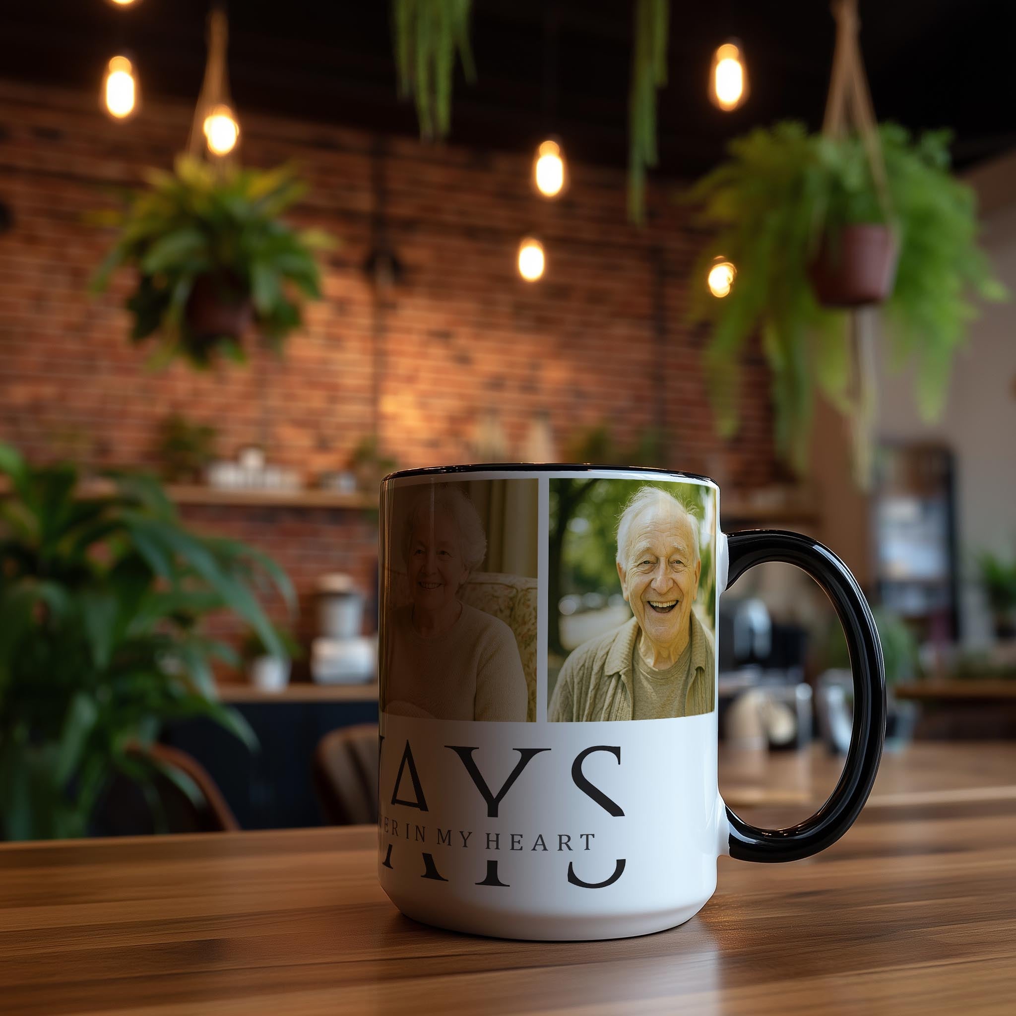 Customizable 4 Photo Mug - Always - On My Mind. Forever In My Heart.