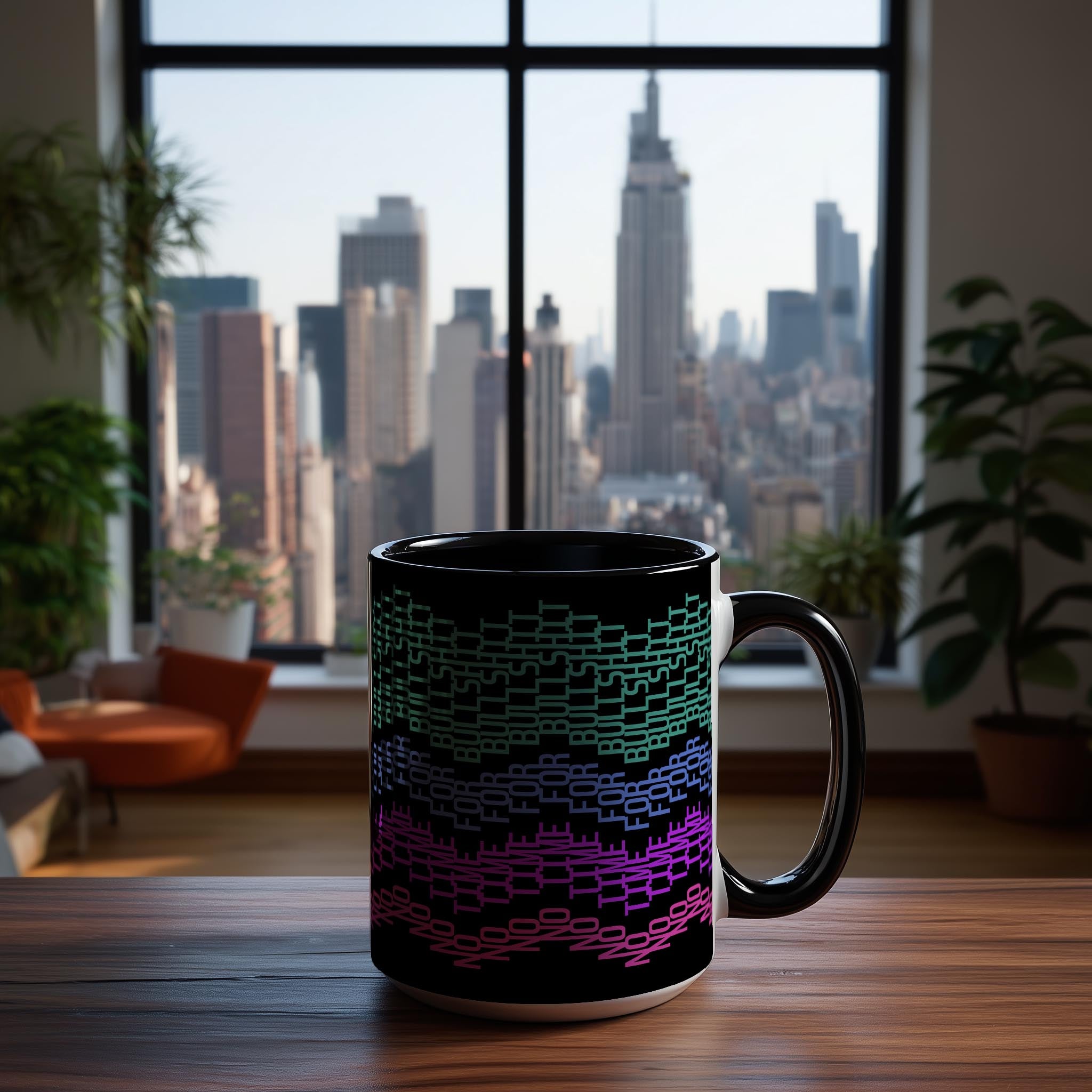 Hidden Message "No Time For Bullsh*t" Mug