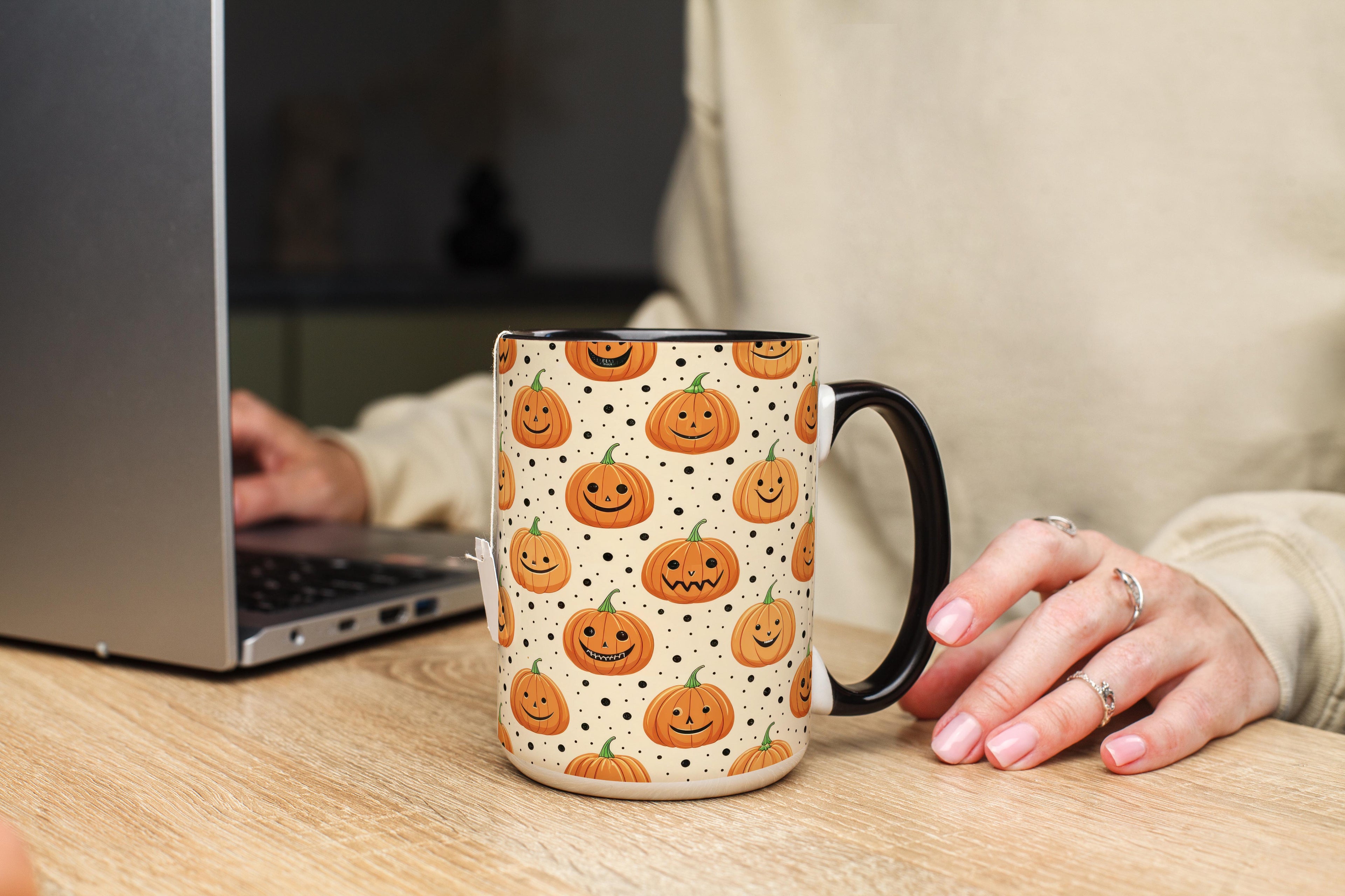 Pumpkin Pattern - Halloween Mug