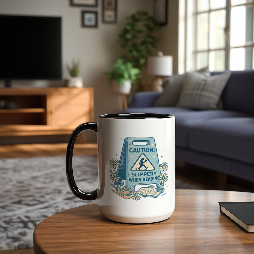 Slippery When Reading - Adult Humor Mug