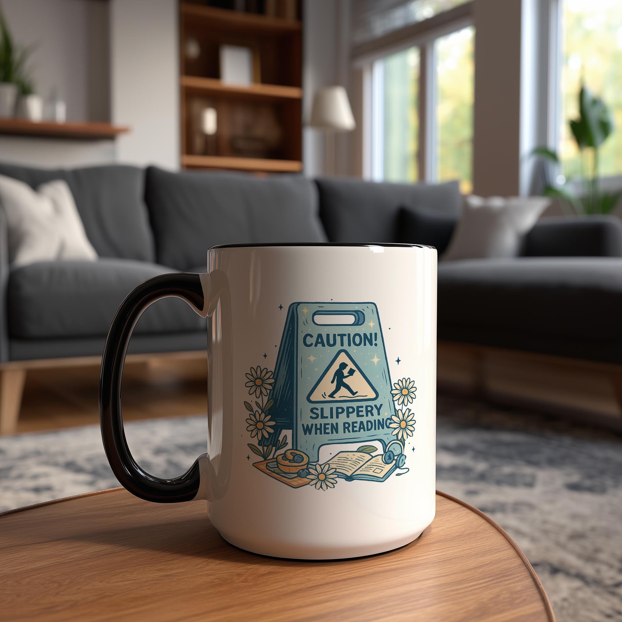 Slippery When Reading - Adult Humor Mug