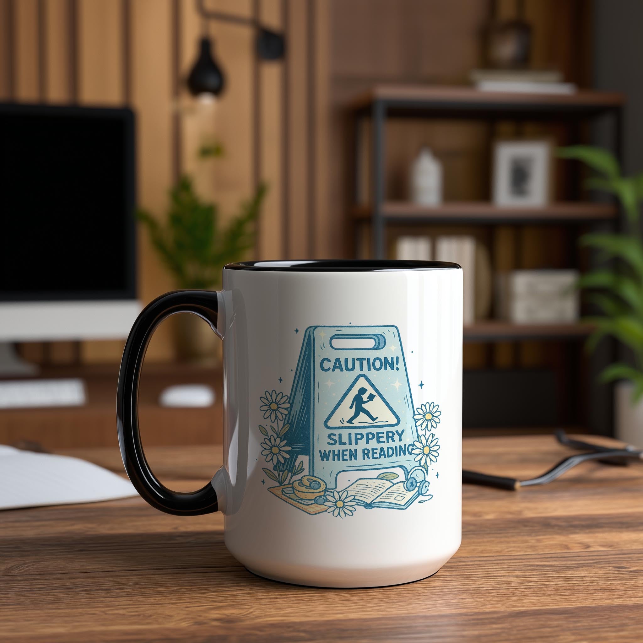 Slippery When Reading - Adult Humor Mug