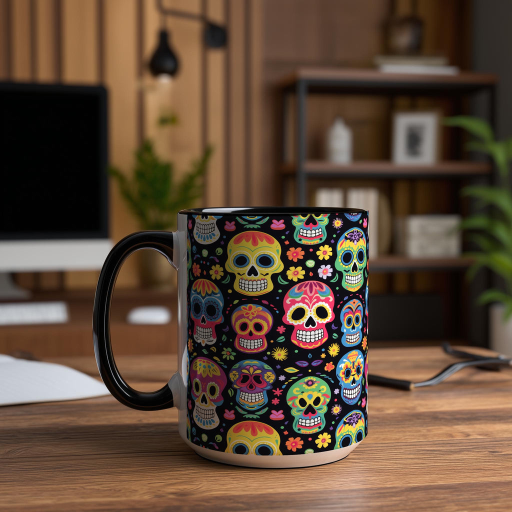 Sugar Skull Pattern - Halloween Mug