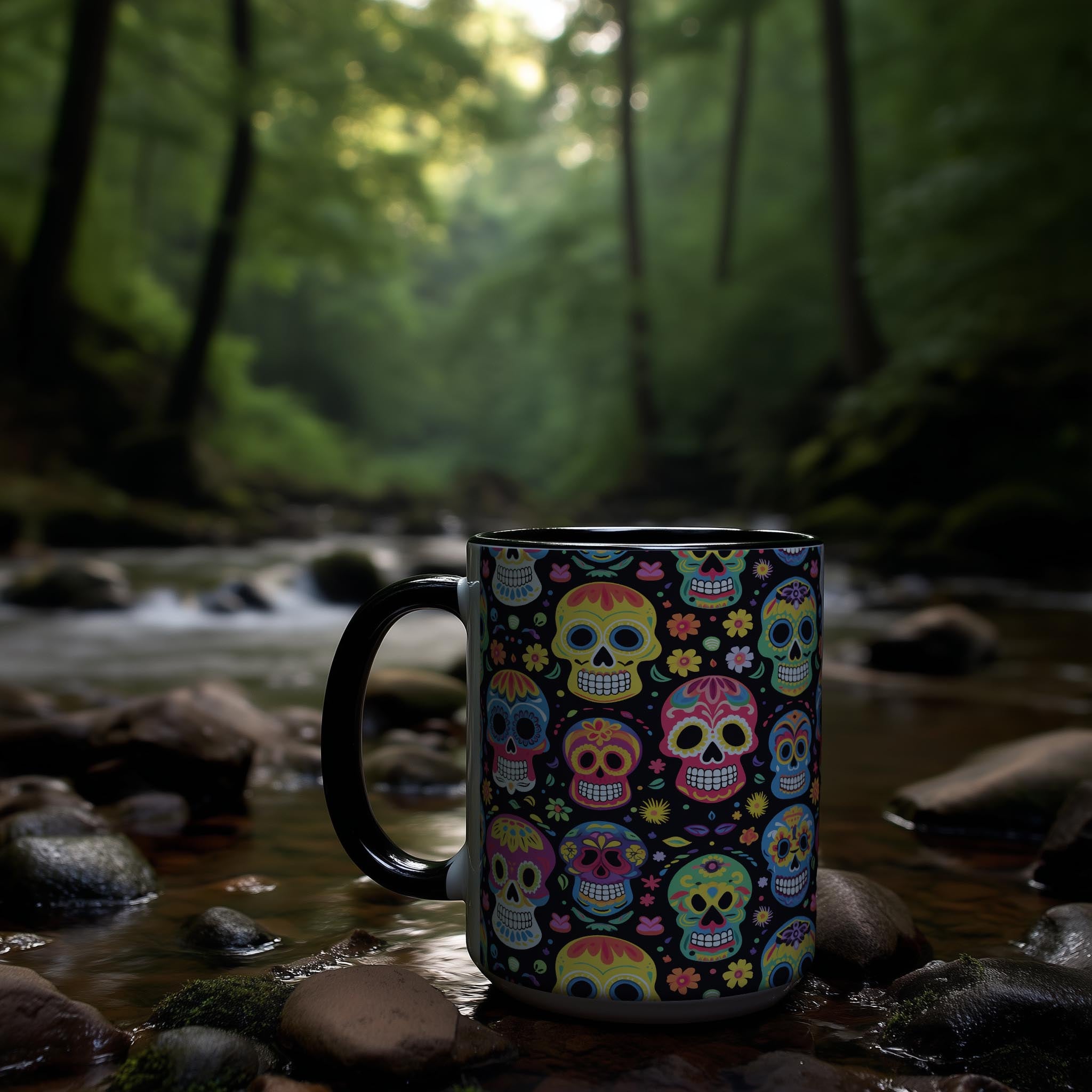 Sugar Skull Pattern - Halloween Mug