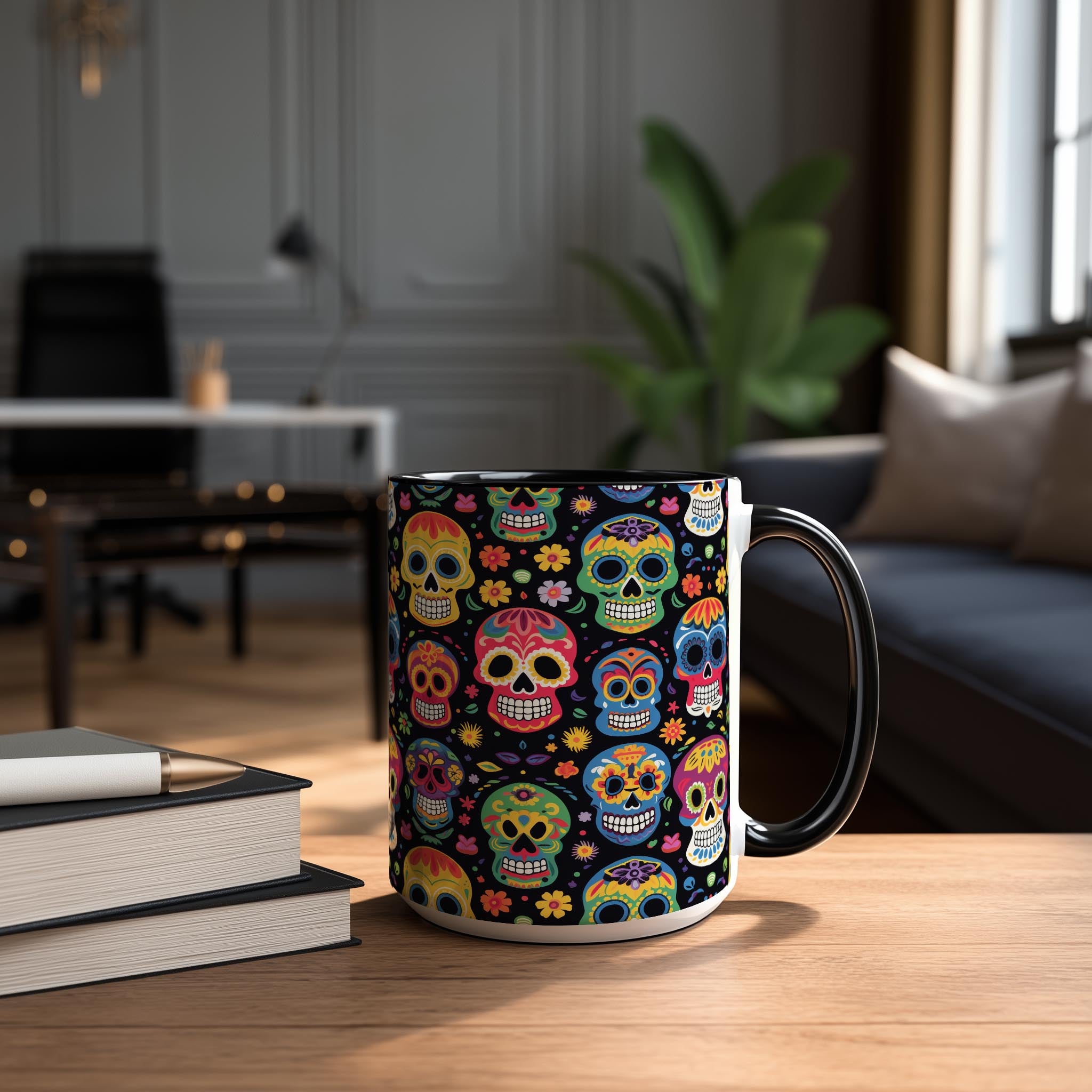 Sugar Skull Pattern - Halloween Mug