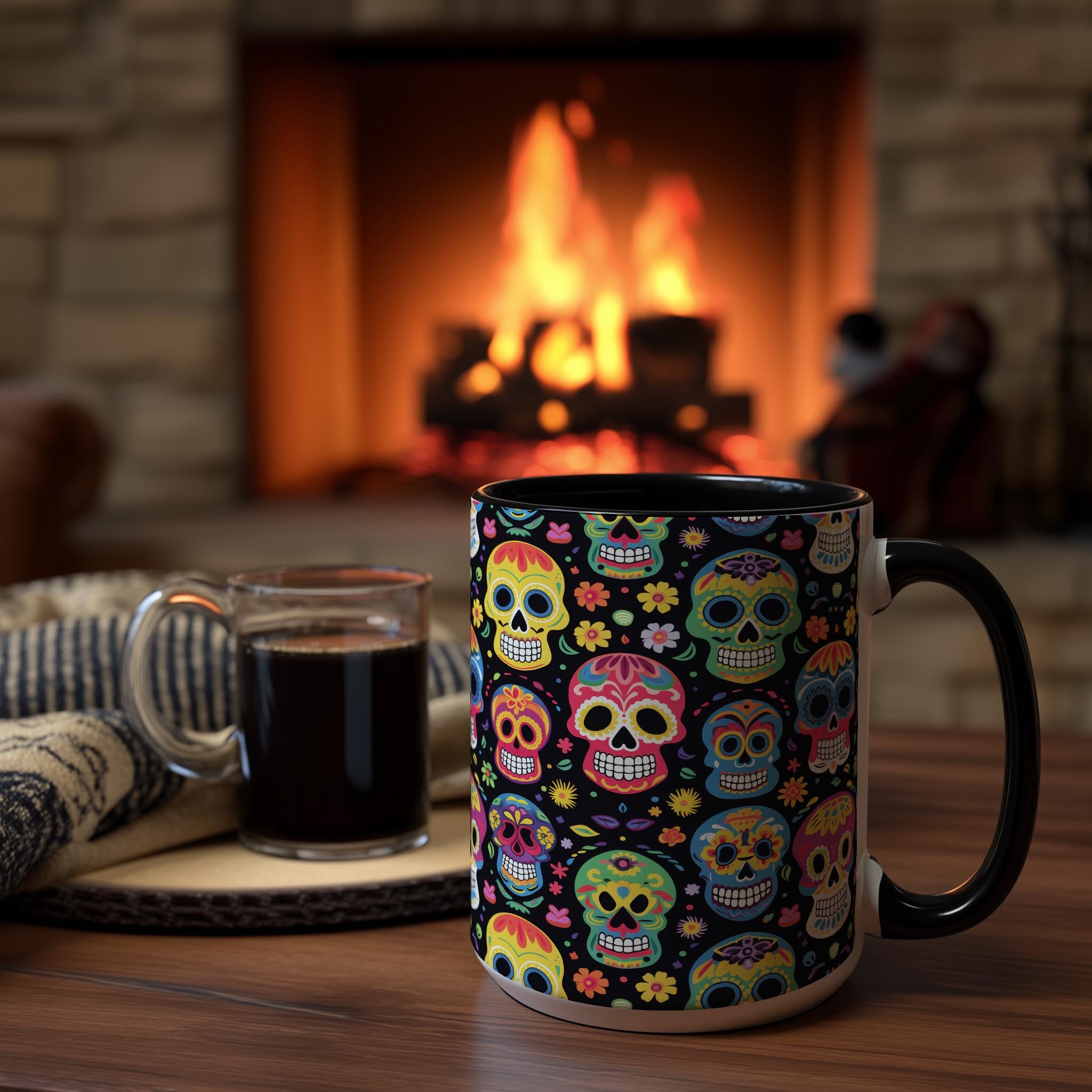 Sugar Skull Pattern - Halloween Mug
