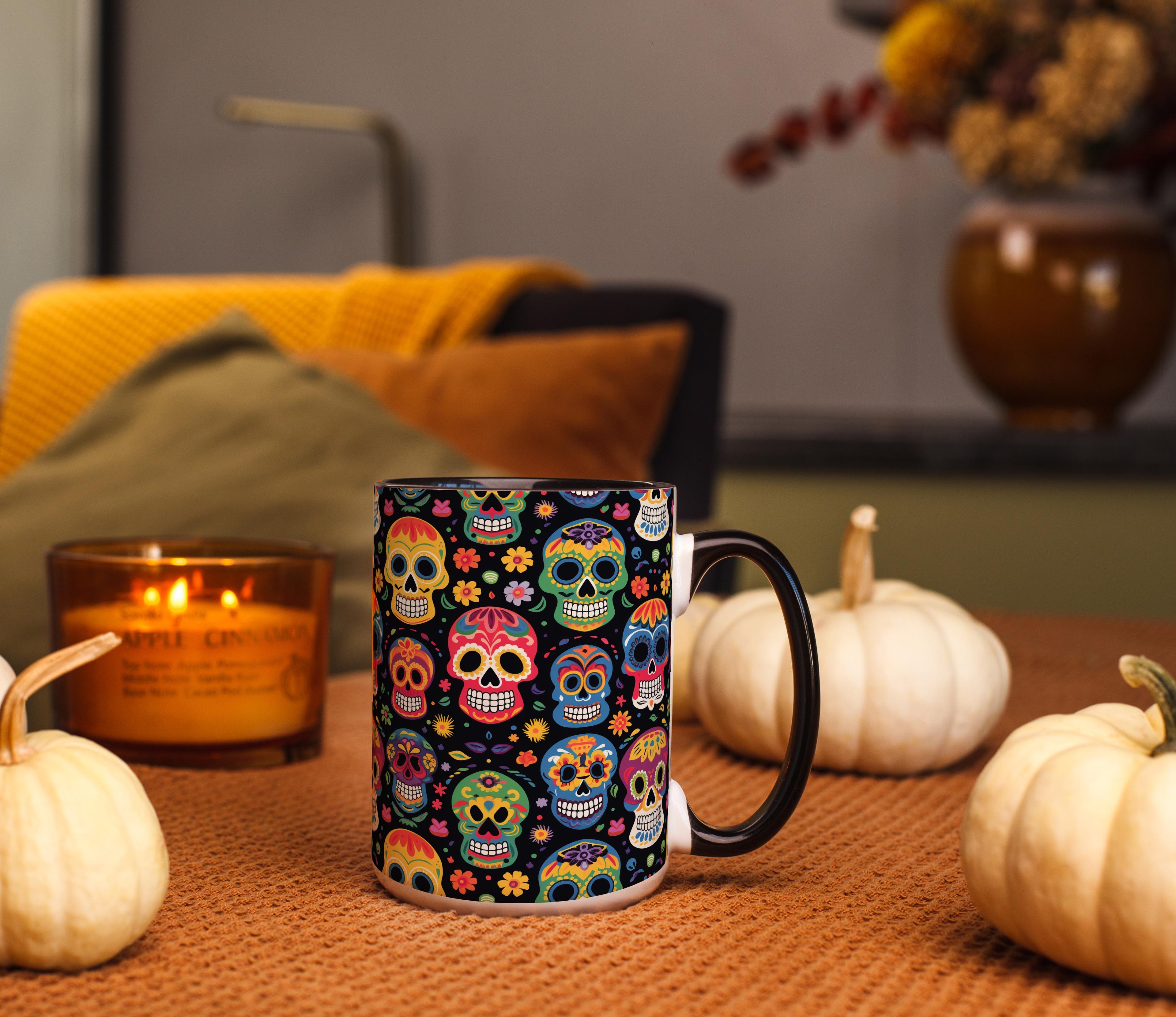 Sugar Skull Pattern - Halloween Mug