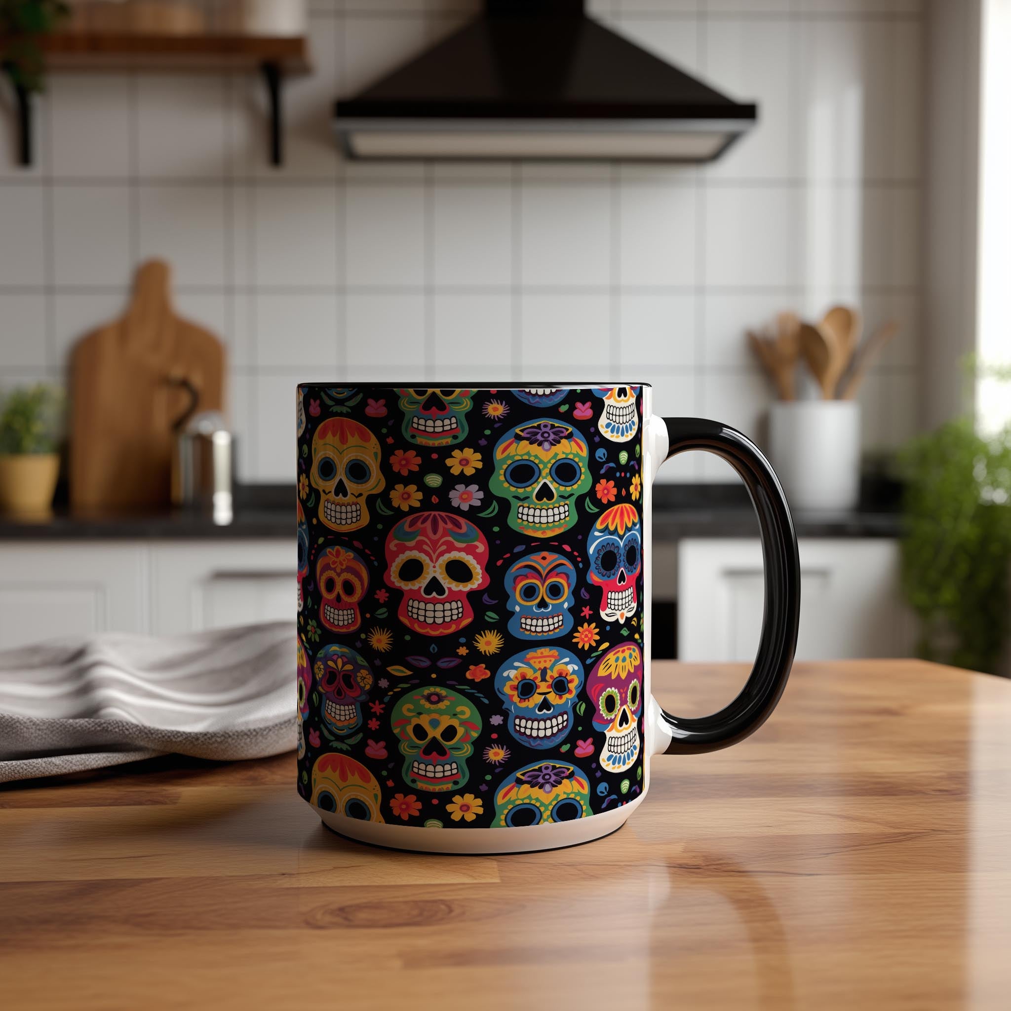 Sugar Skull Pattern - Halloween Mug
