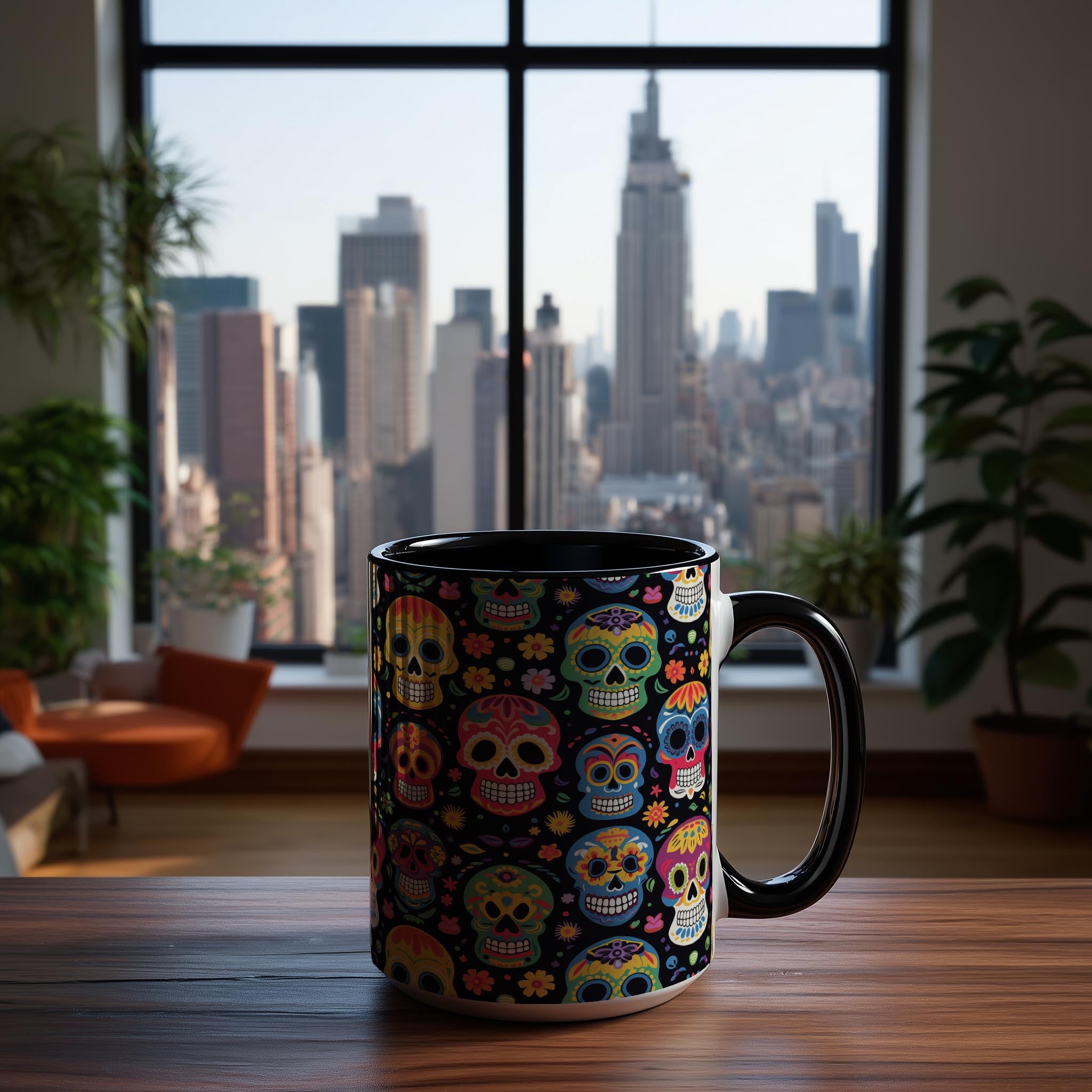 Sugar Skull Pattern - Halloween Mug